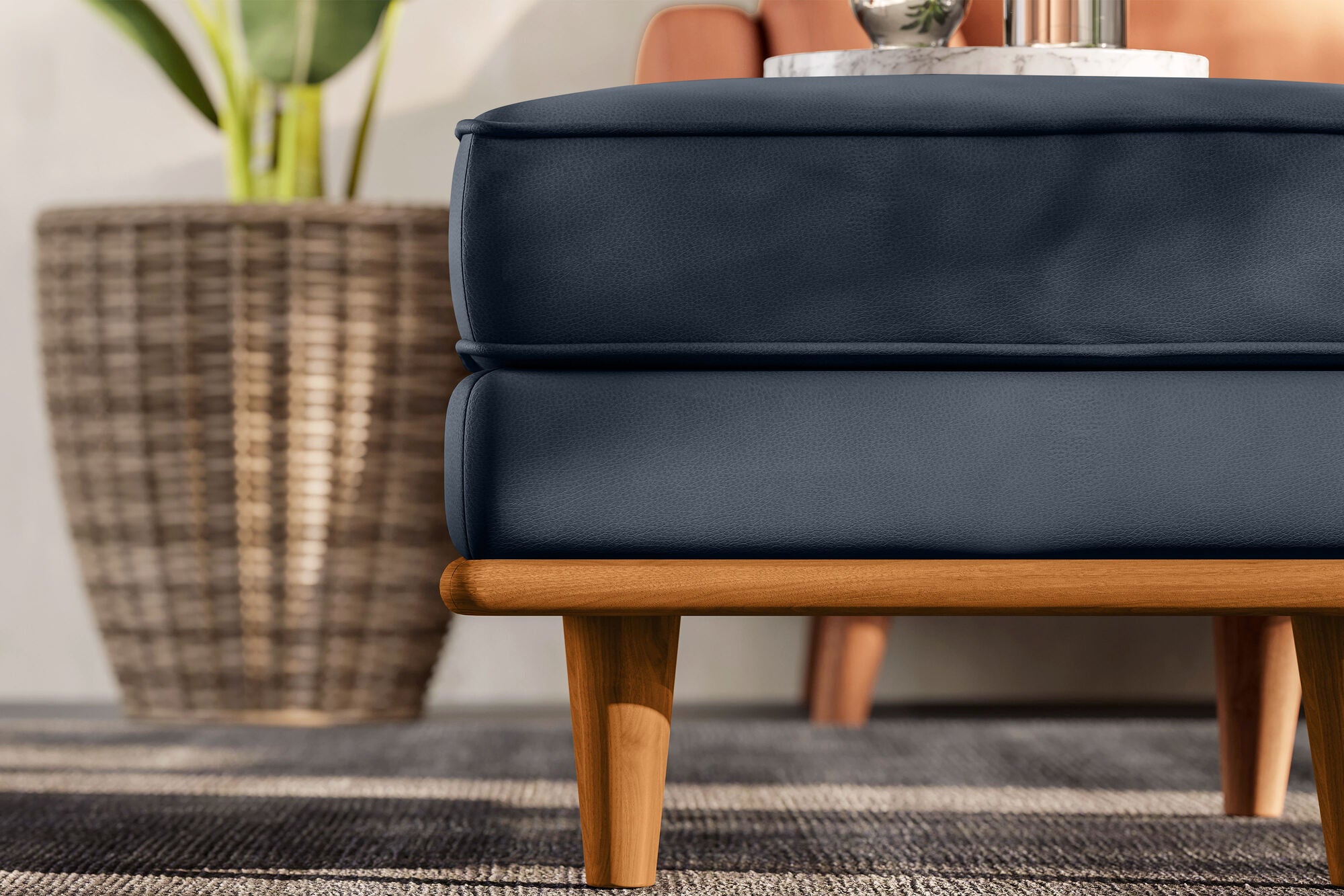 Artisan Leather Ottoman