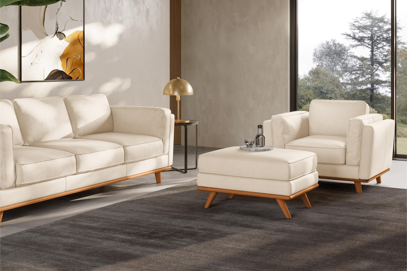 Artisan Leather Ottoman