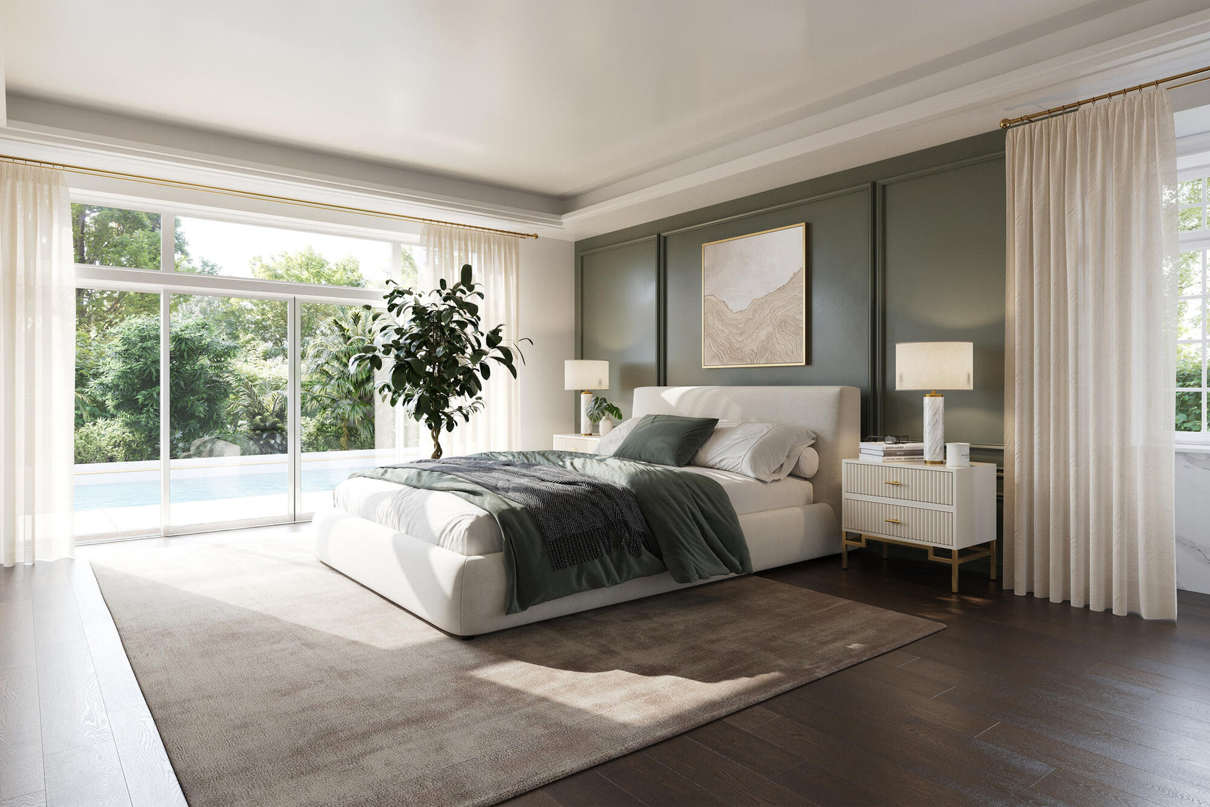 Aubrey Fabric Upholstered Bed Frame