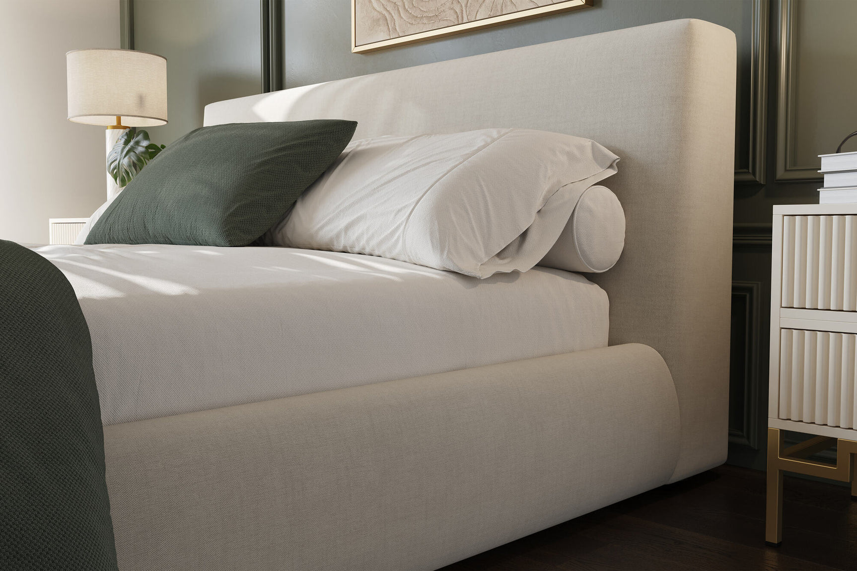 Aubrey Fabric Upholstered Bed Frame