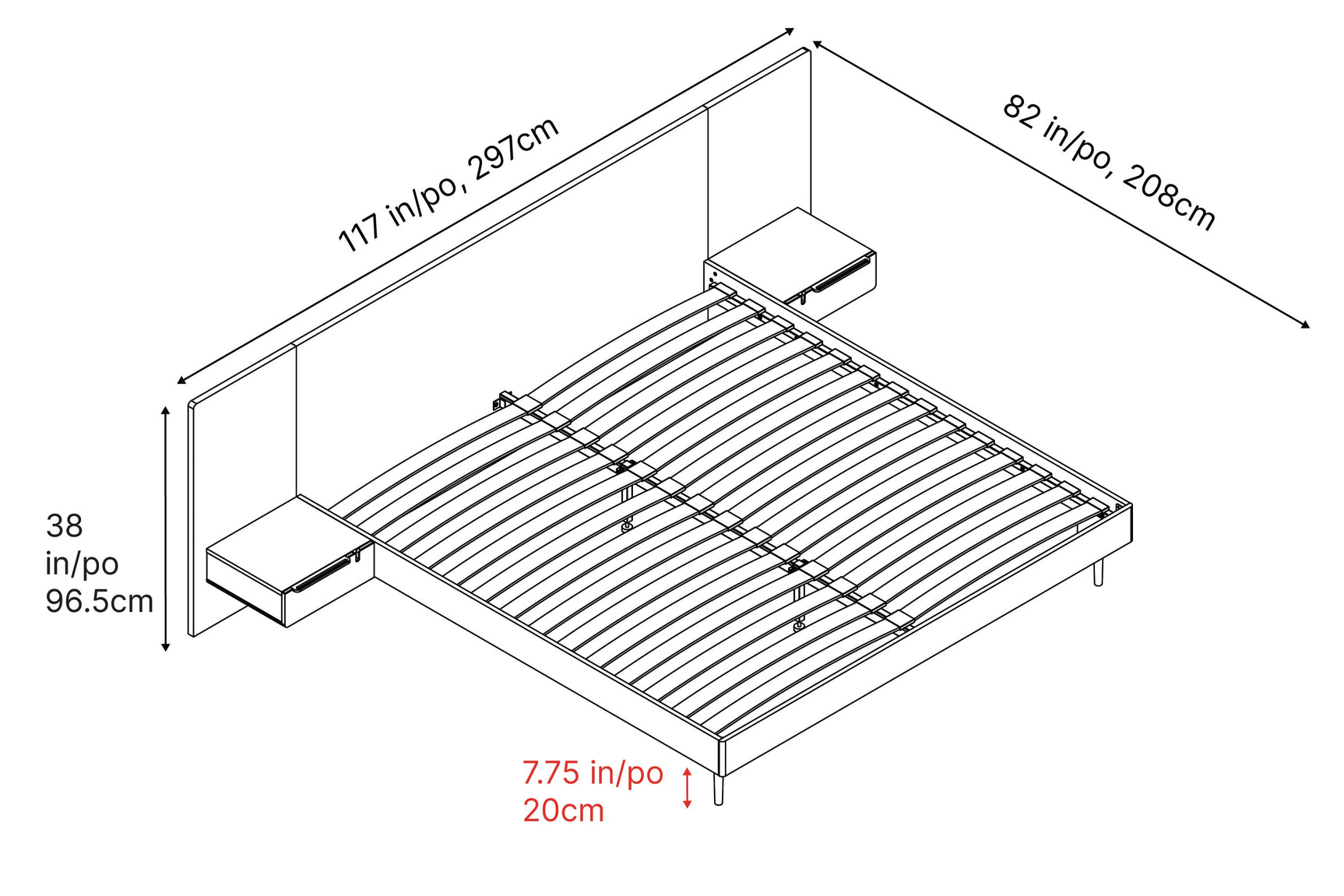 Ava Wood Bed Frame
