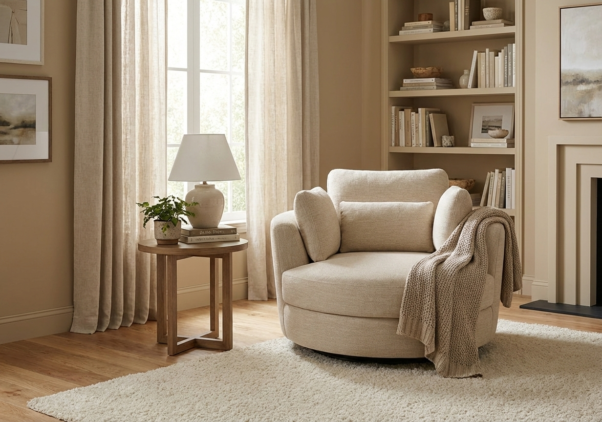 Thaisa Fabric Swivel Chair