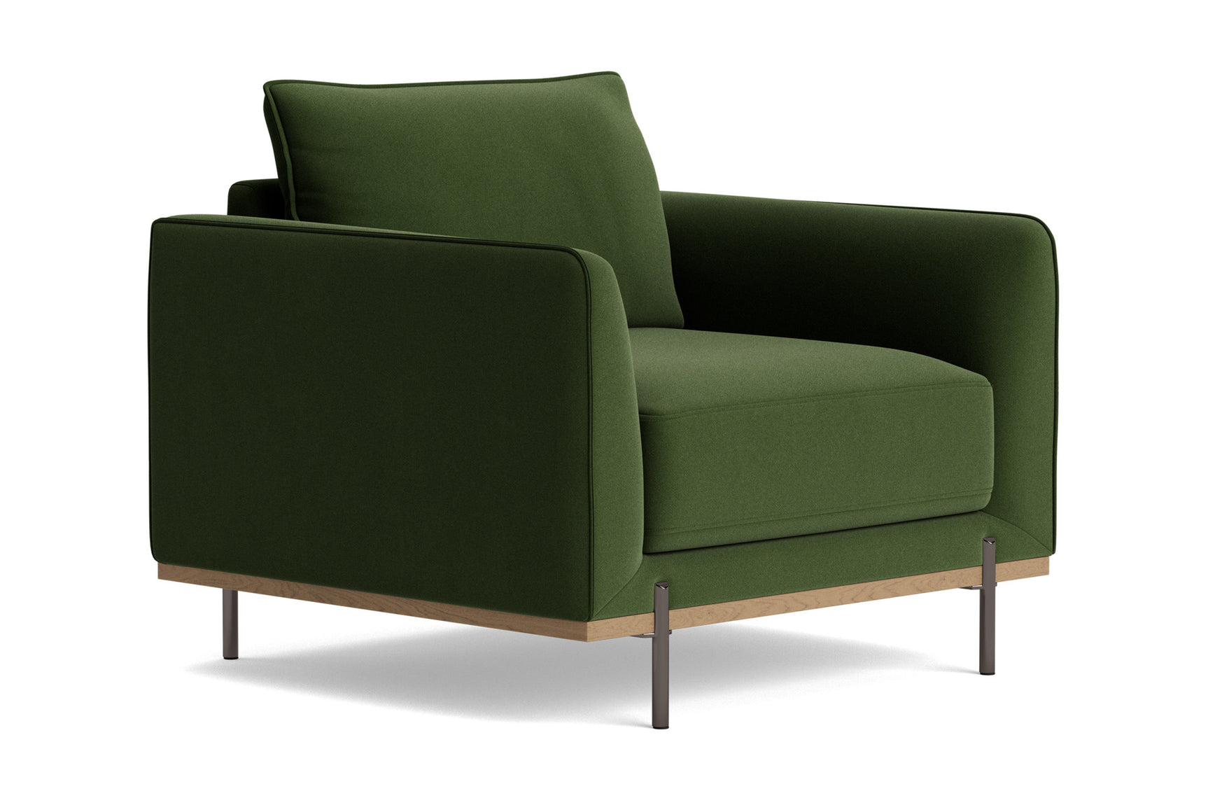 Azure Velvet Fabric Accent Chair