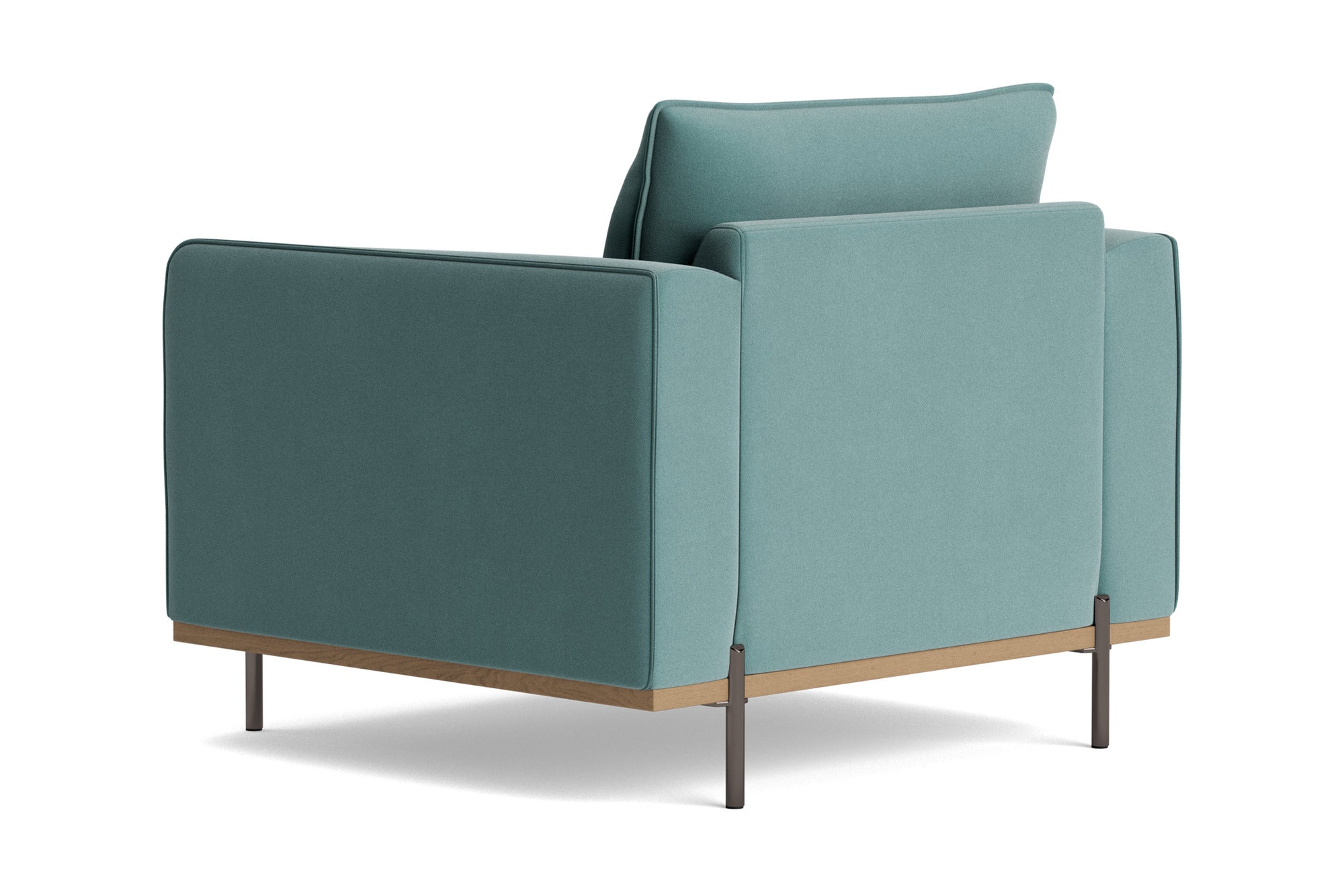 Azure Velvet Fabric Accent Chair