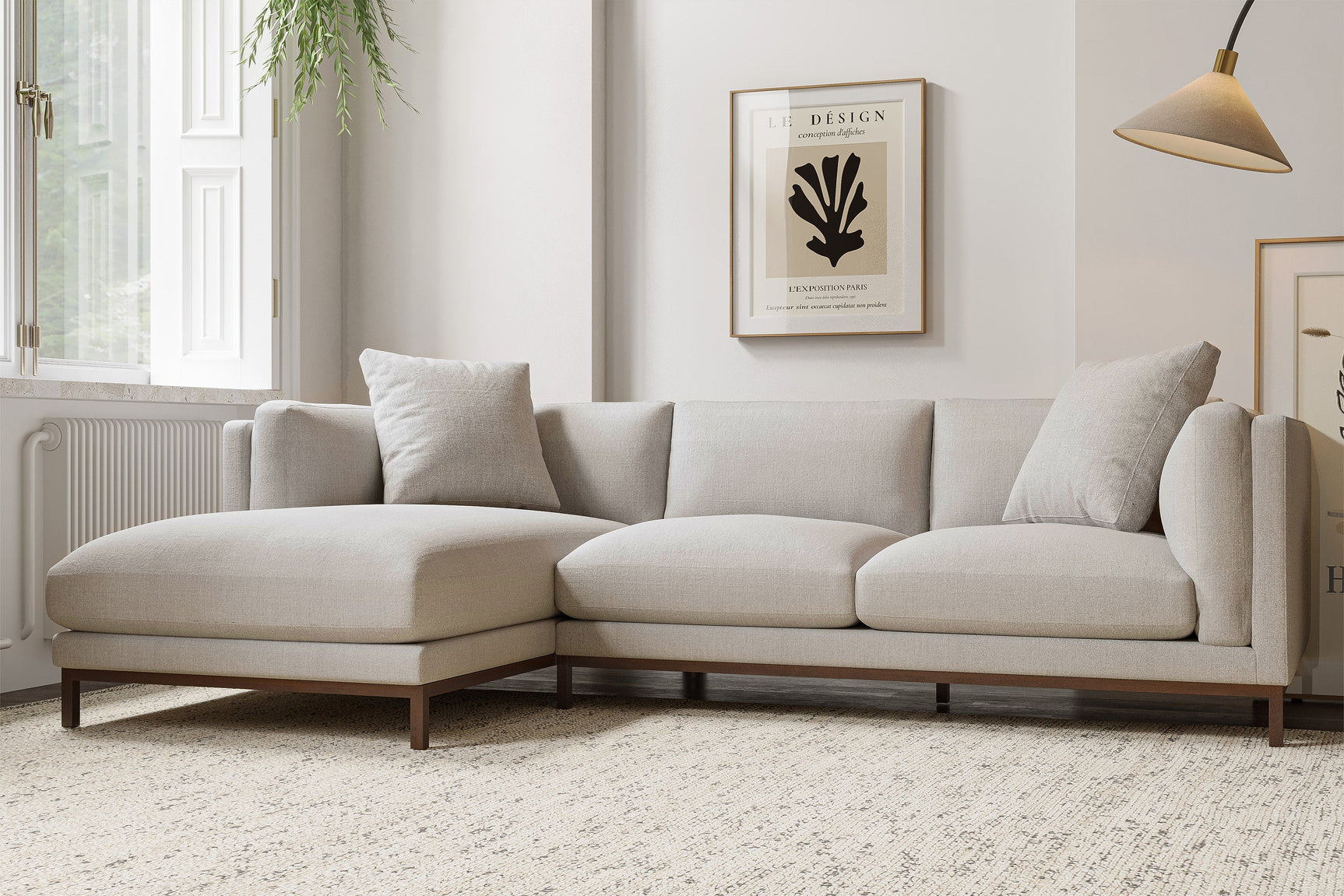 Bergen Fabric Sectional Sofa
