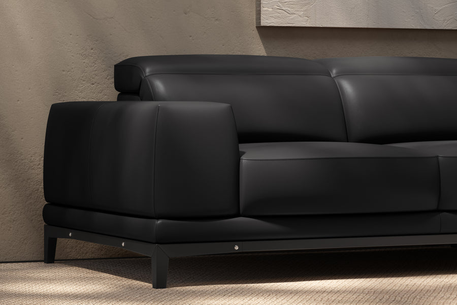 Valletta Leather Corner Sectional Sofa