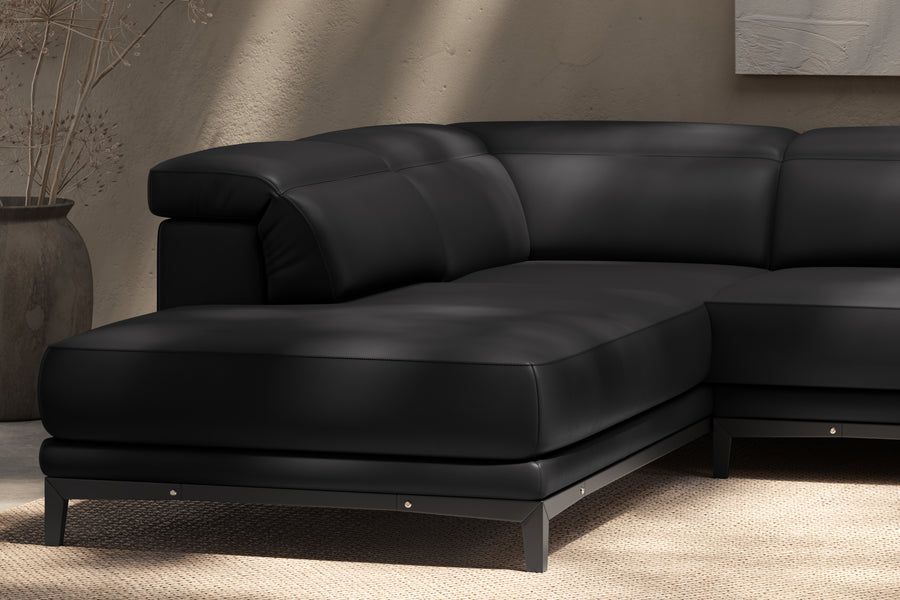 Valletta Leather Corner Sectional Sofa