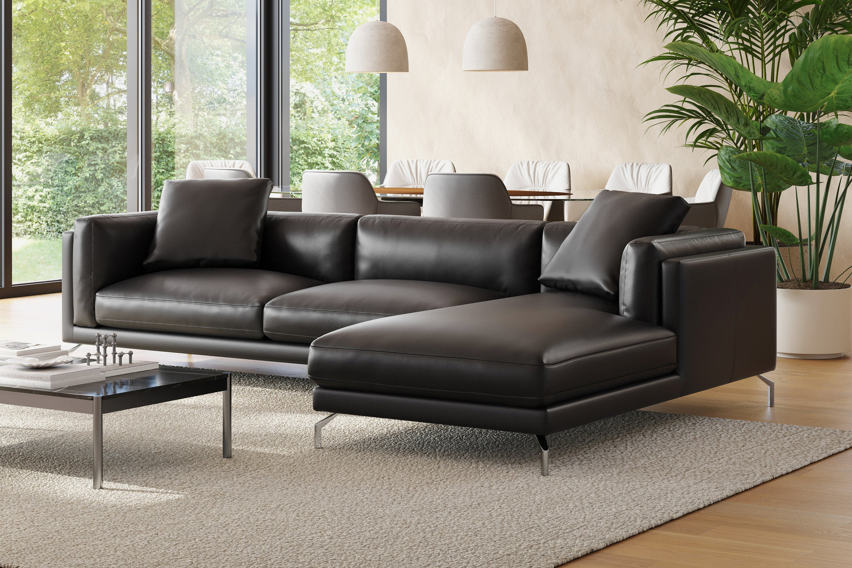 Zadar Leather Sectional Sofa