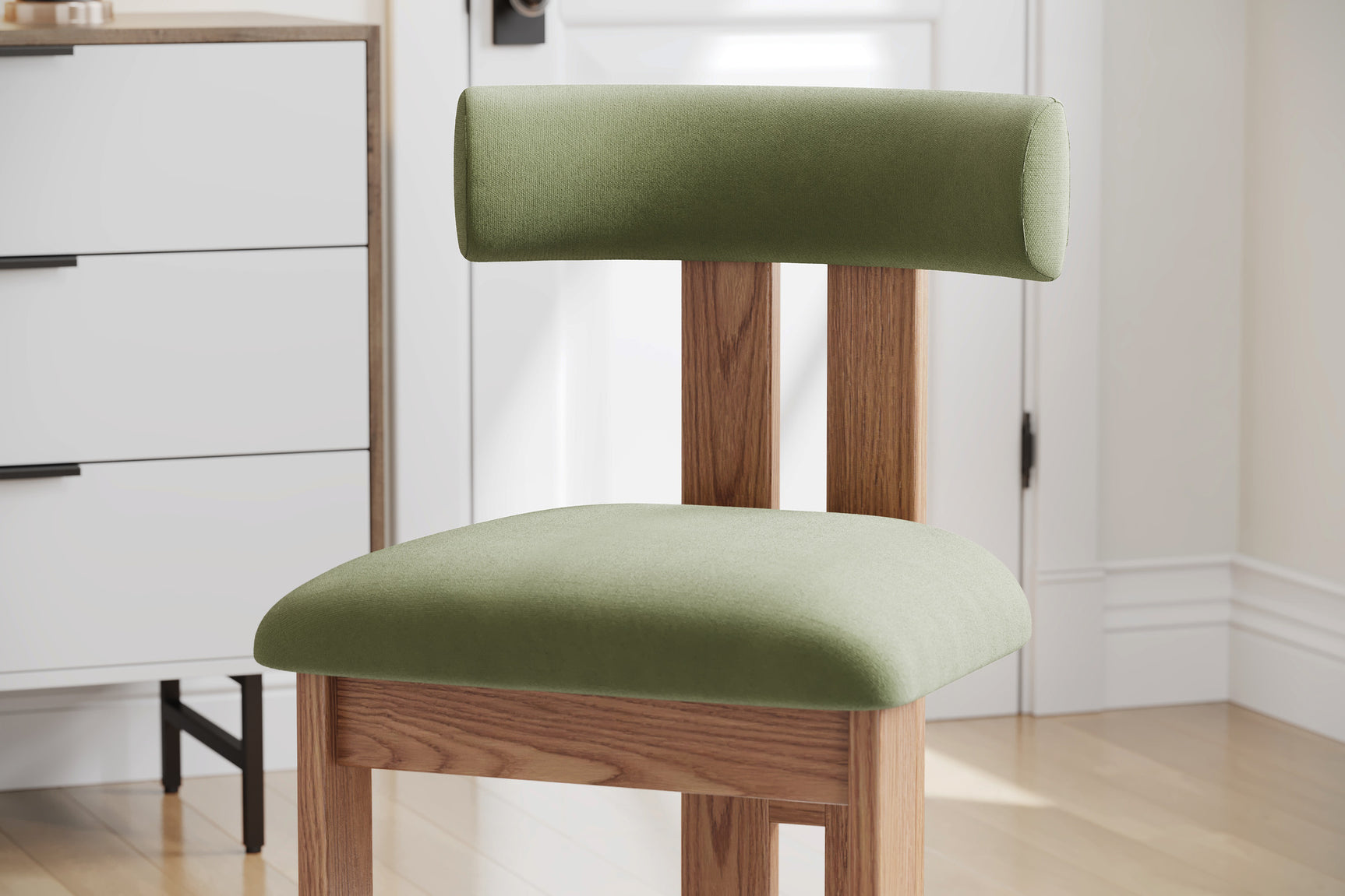 Carlo Faux Mohair Velvet Dining Chair (Set of 2)