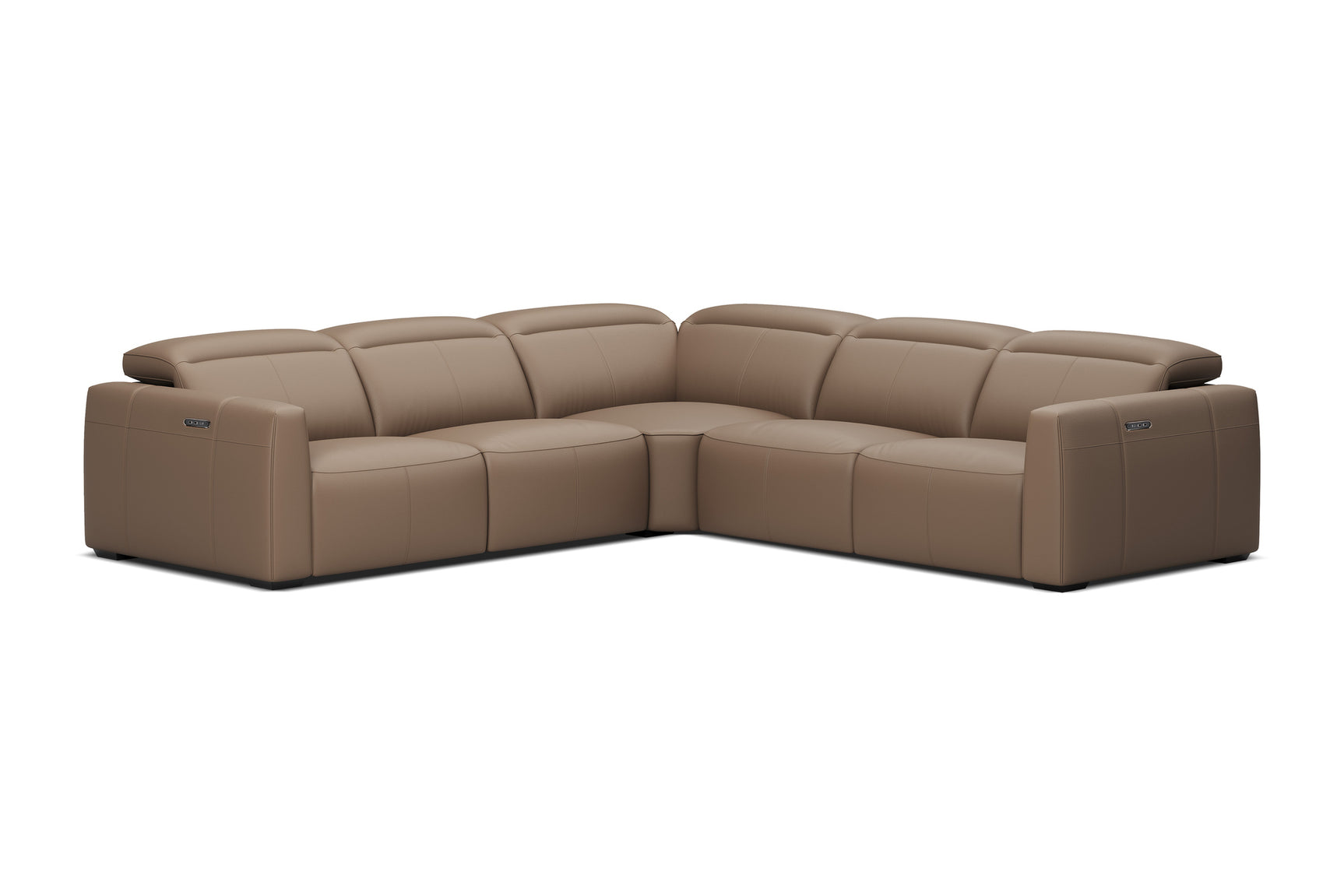 Carmen Leather Dual Recliner Corner Sectional
