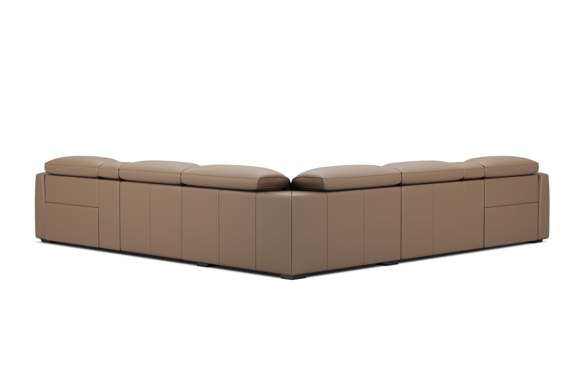 Carmen Leather Dual Recliner Corner Sectional with Console