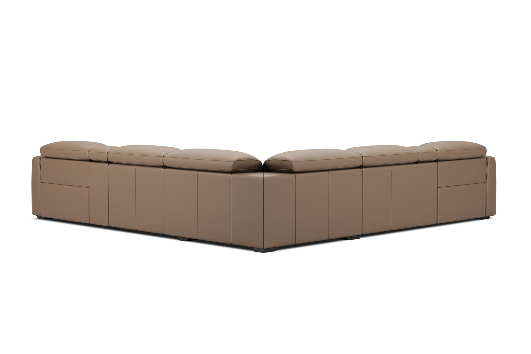 Carmen Leather Dual Recliner Corner Sectional with Console