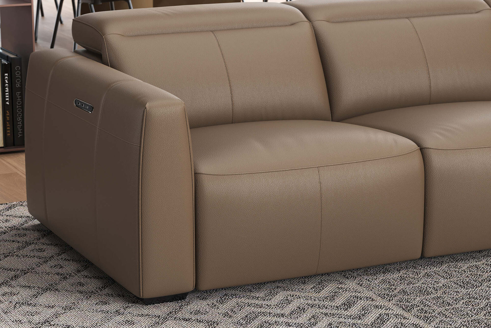 Carmen Leather Dual Recliner Sofa