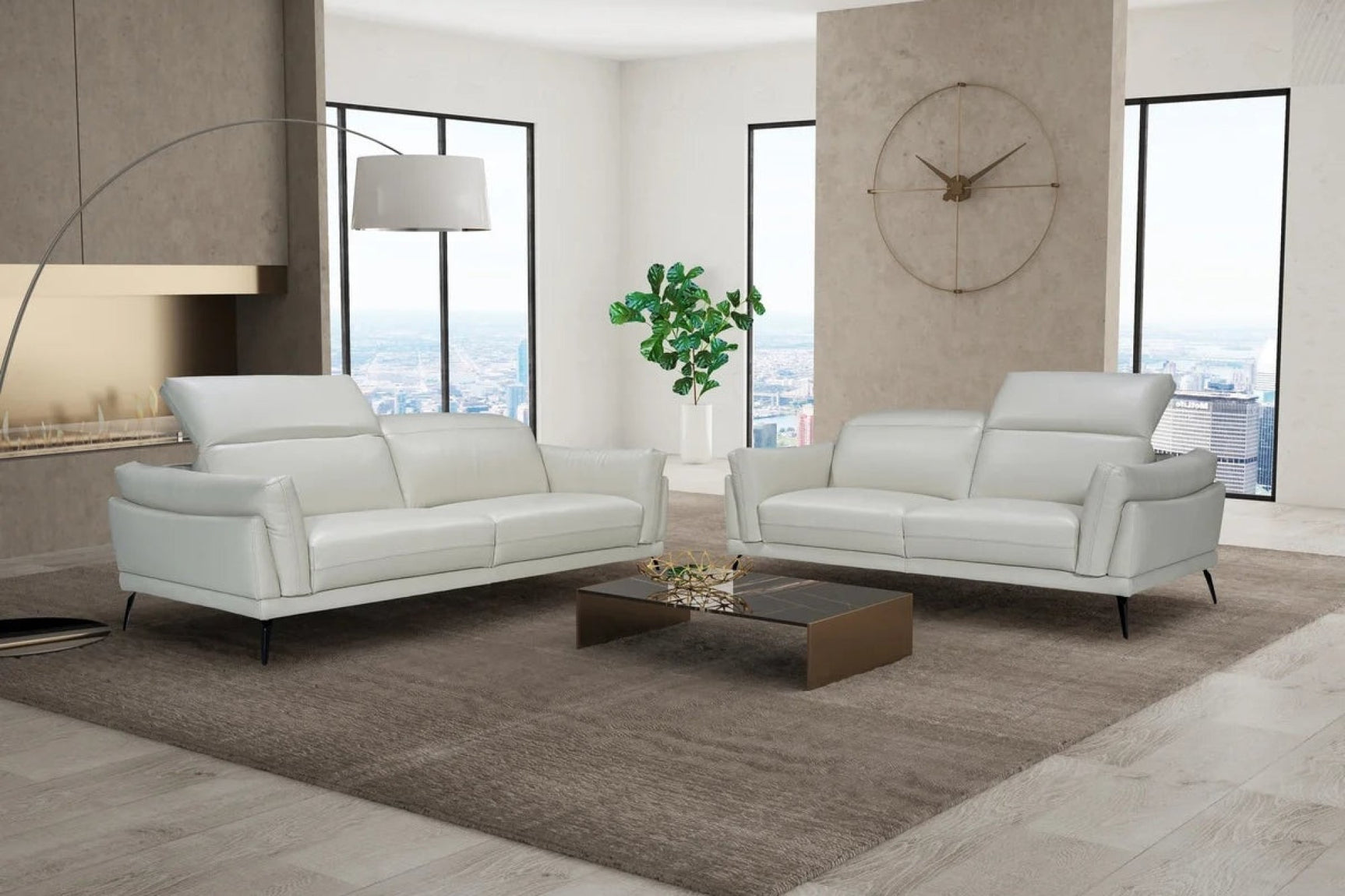 Corinne Leather Sofa