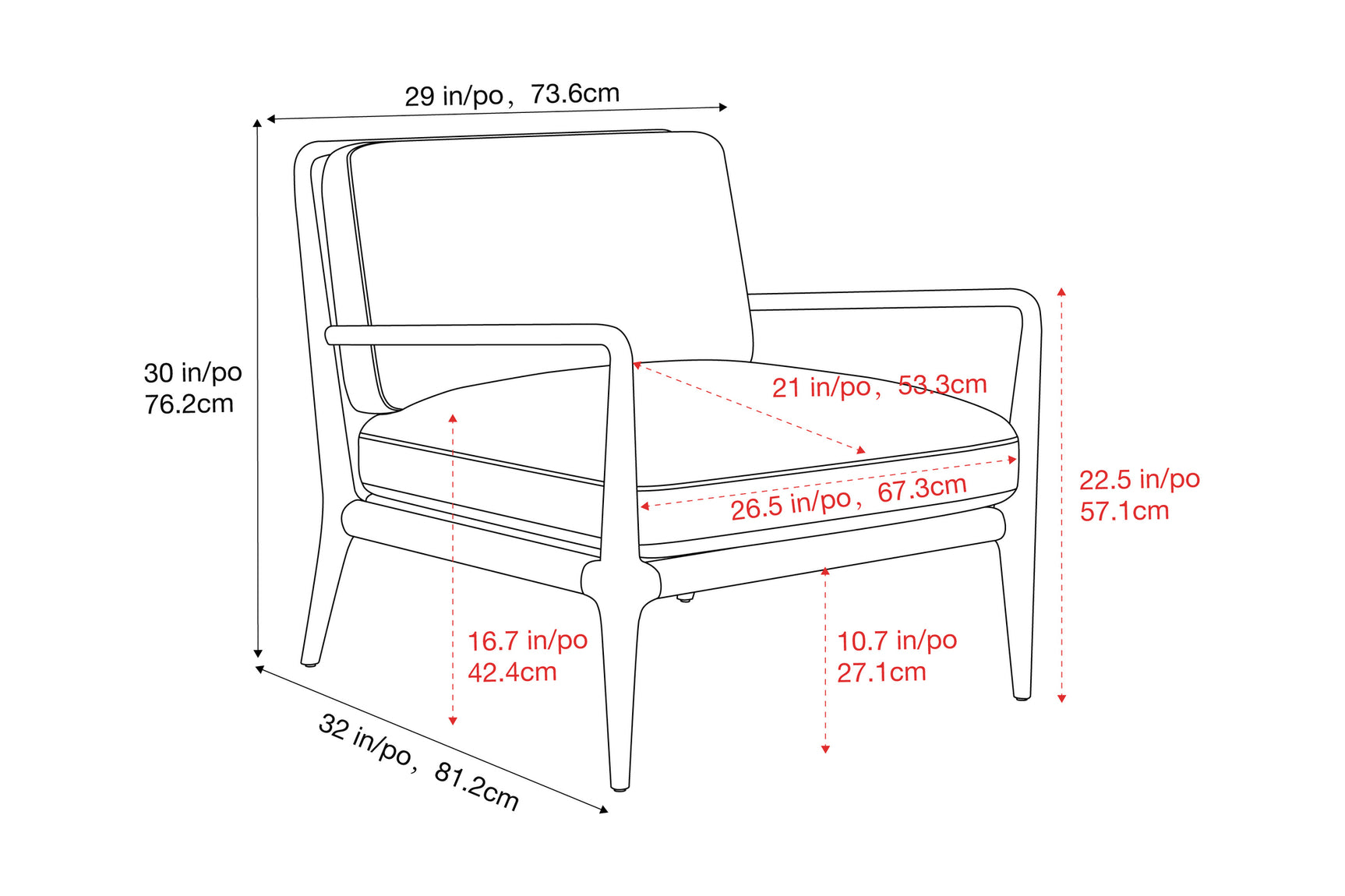 Cassian Performance Fabric Accent Chair