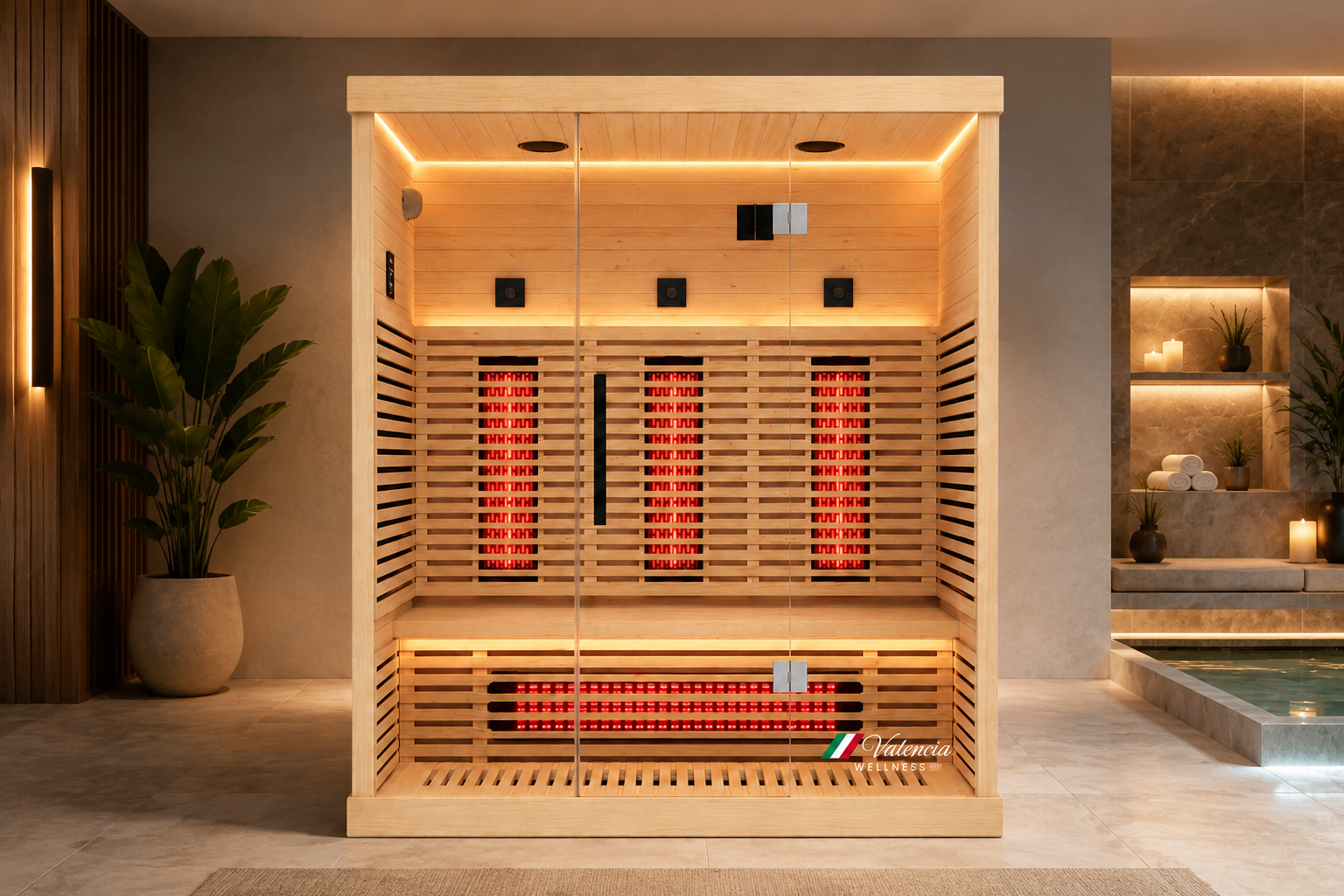 Valencia Aura™ Full Spectrum Low-EMF 3-Person Infrared Sauna