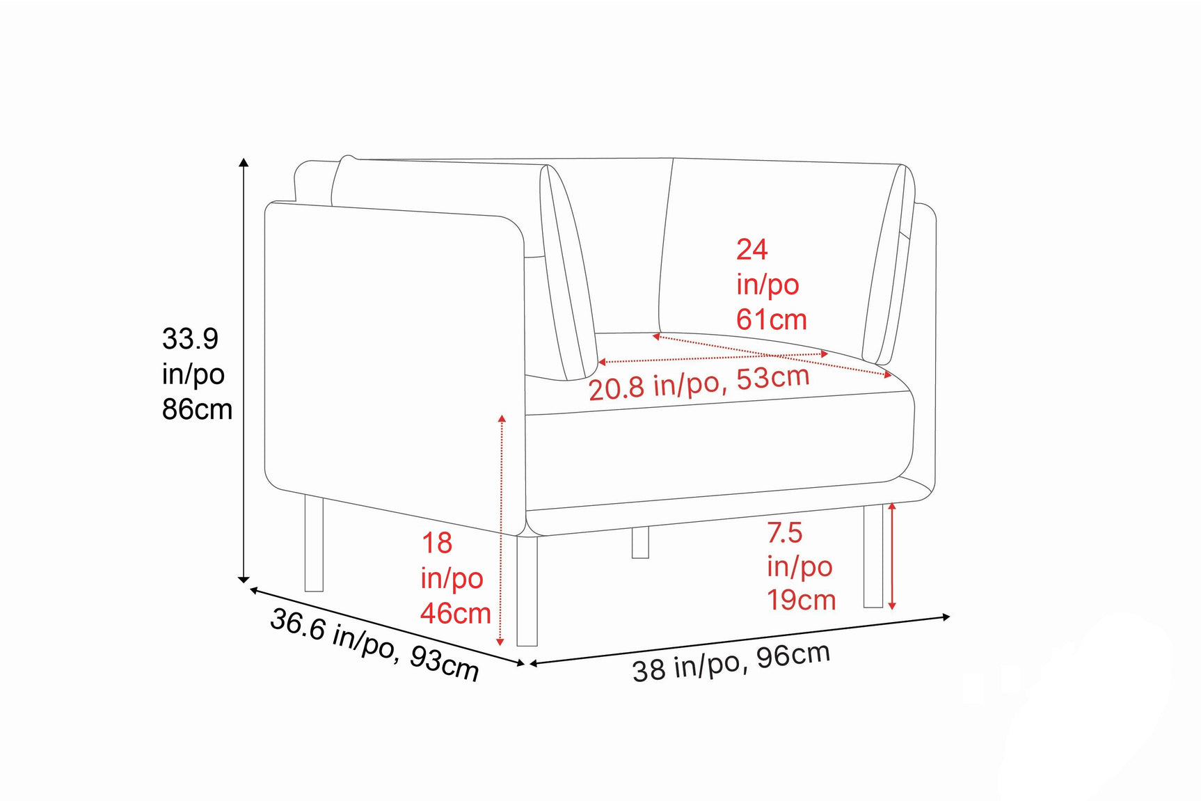 Chloe Leather Accent Chair