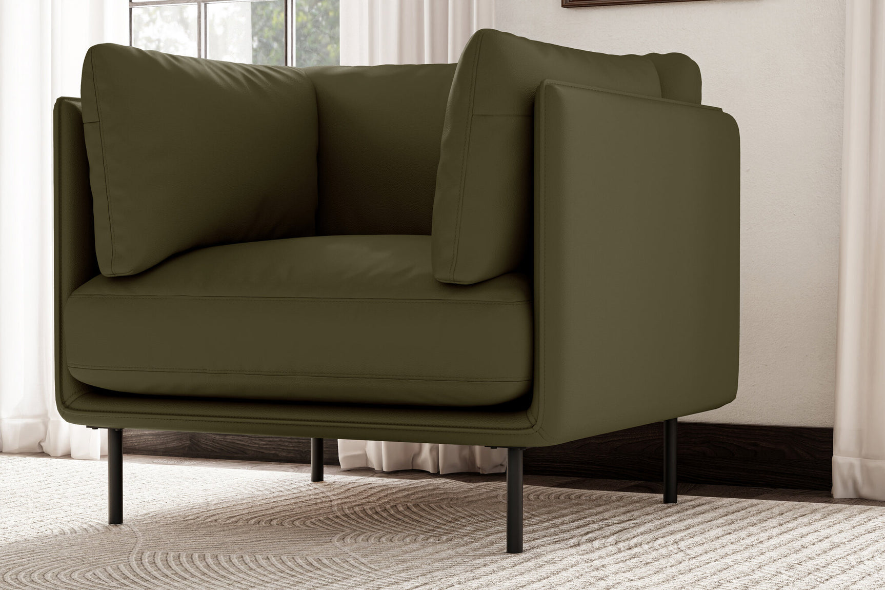 Chloe Leather Accent Chair