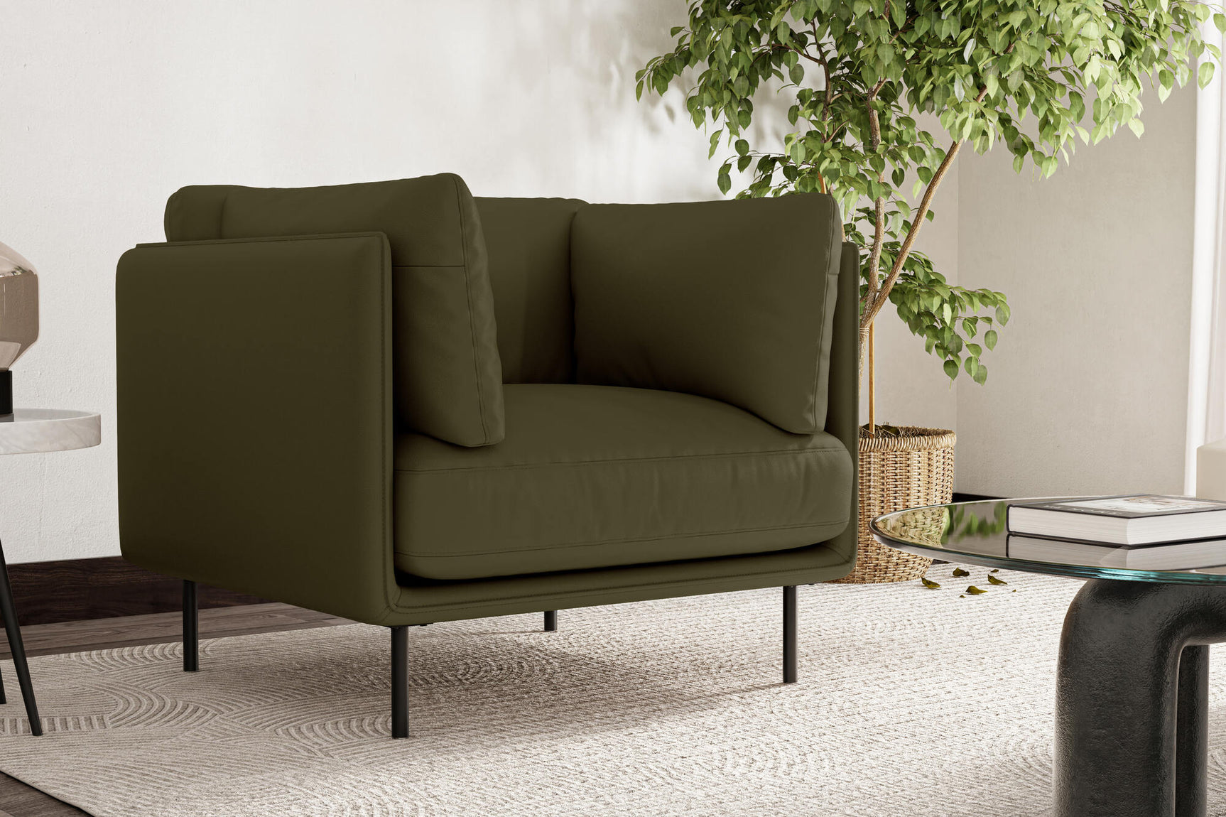 Chloe Leather Accent Chair