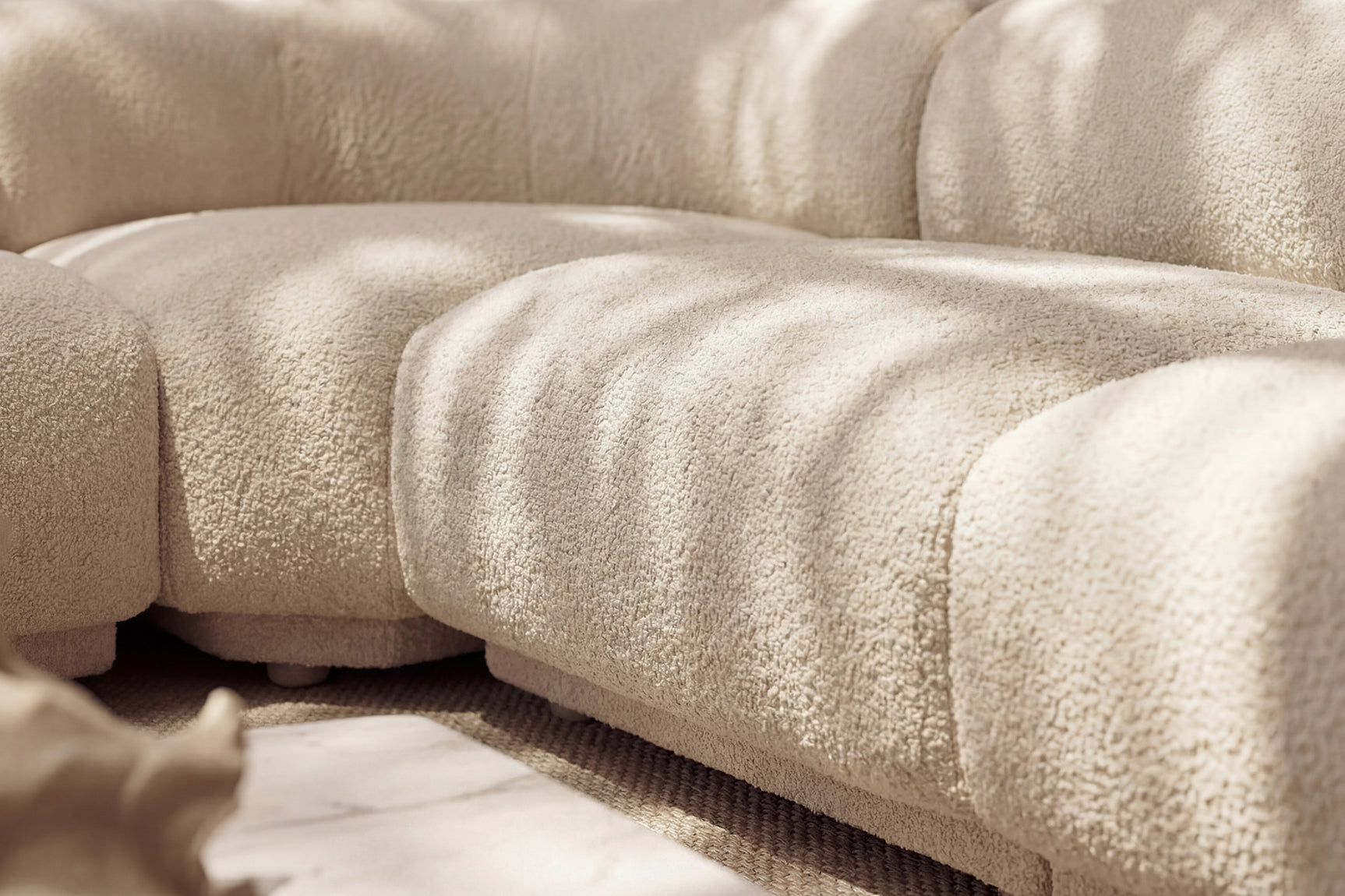Christina Boucle Fabric Right Arm Sofa Module