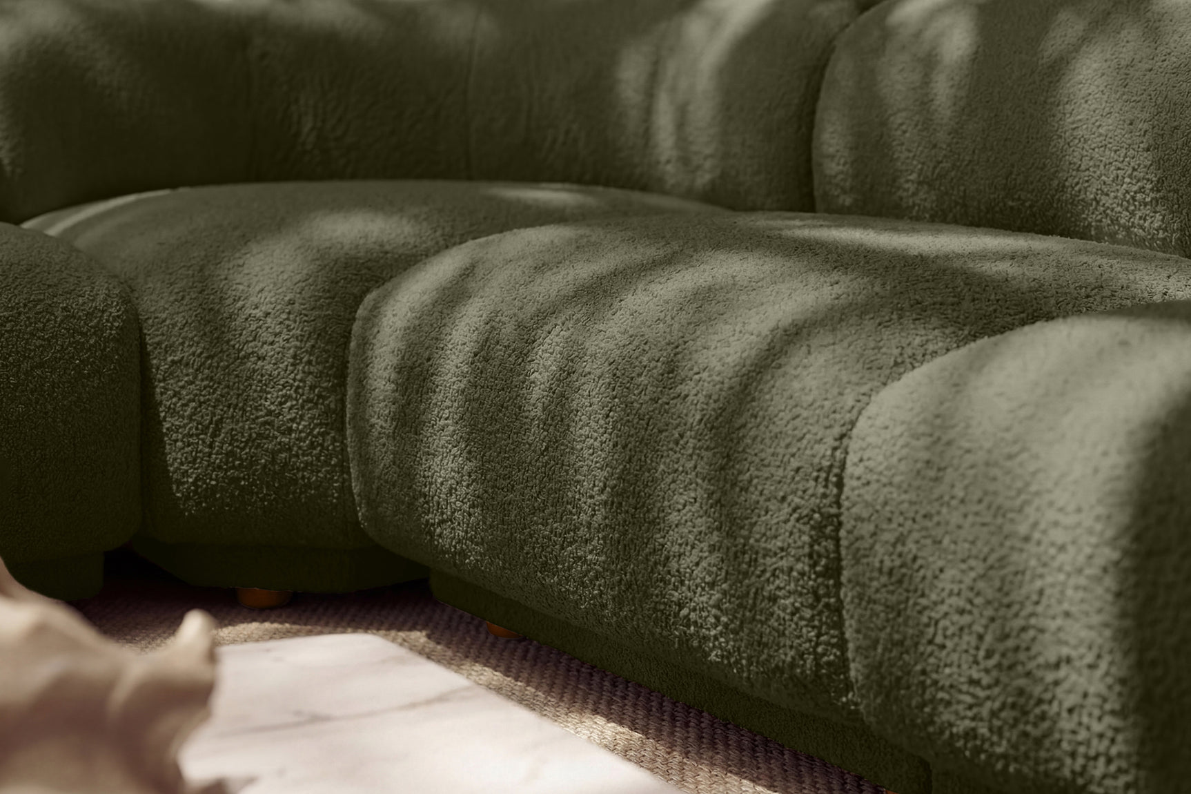 Christina Boucle Fabric Right Arm Sofa Module
