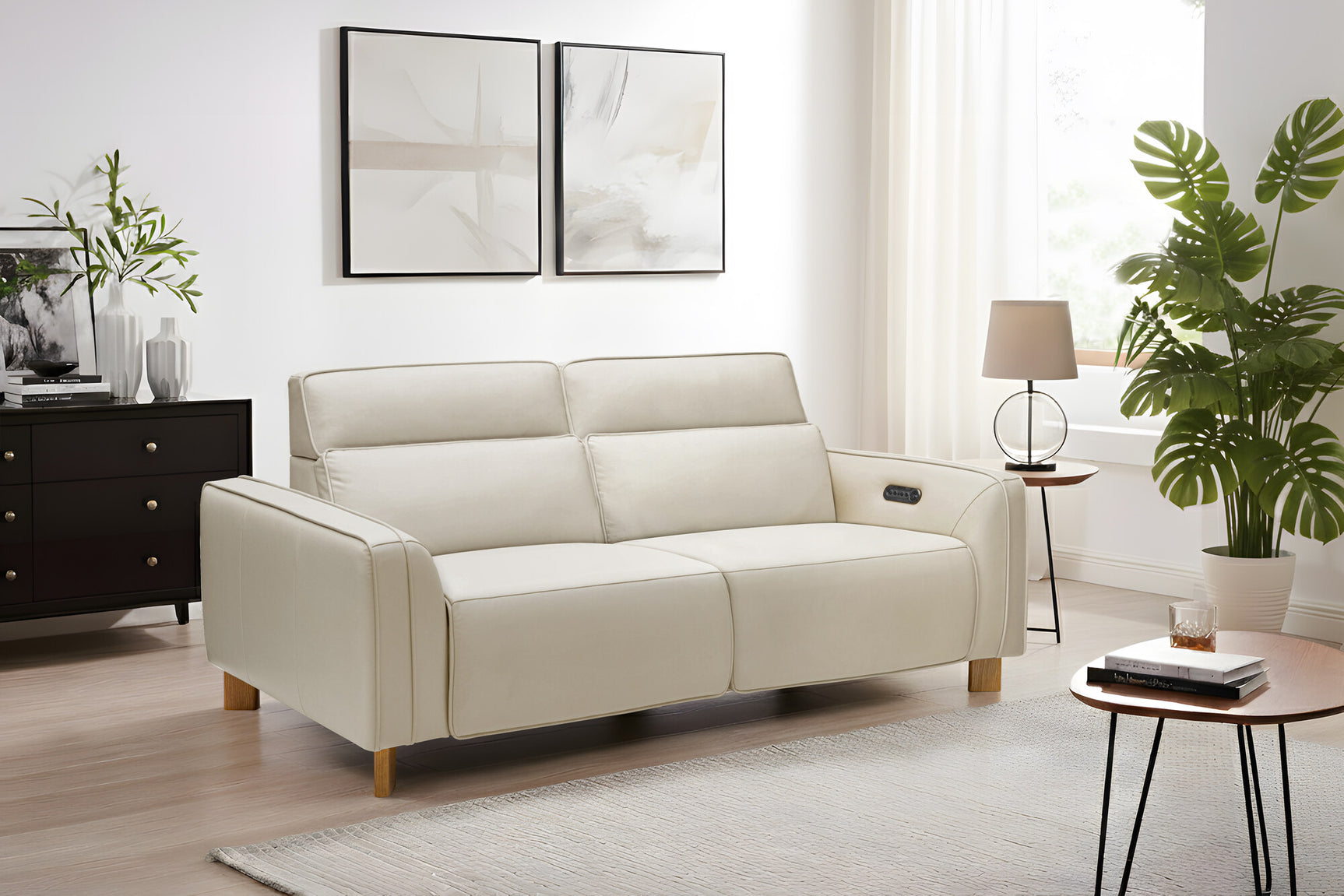 Lesley Leather Recliner Sofa