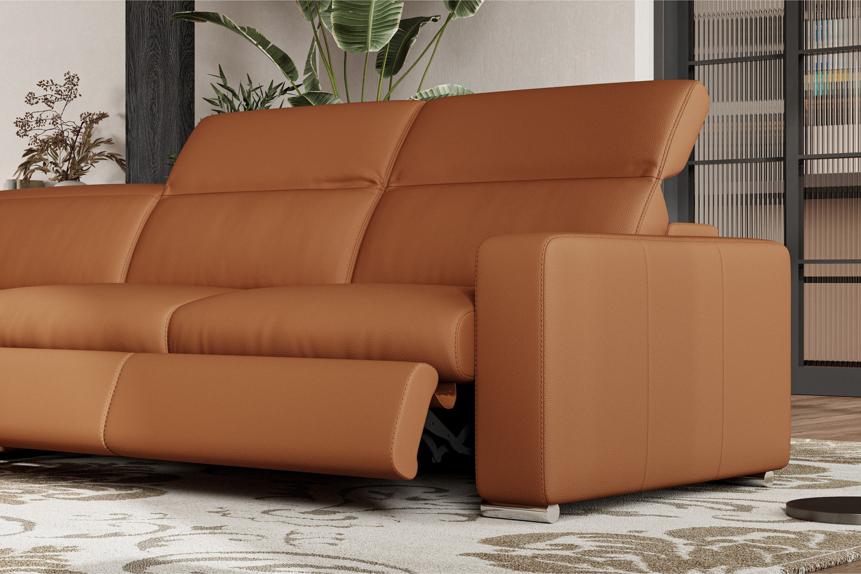 Clara Leather Recliner Sectional Sofa