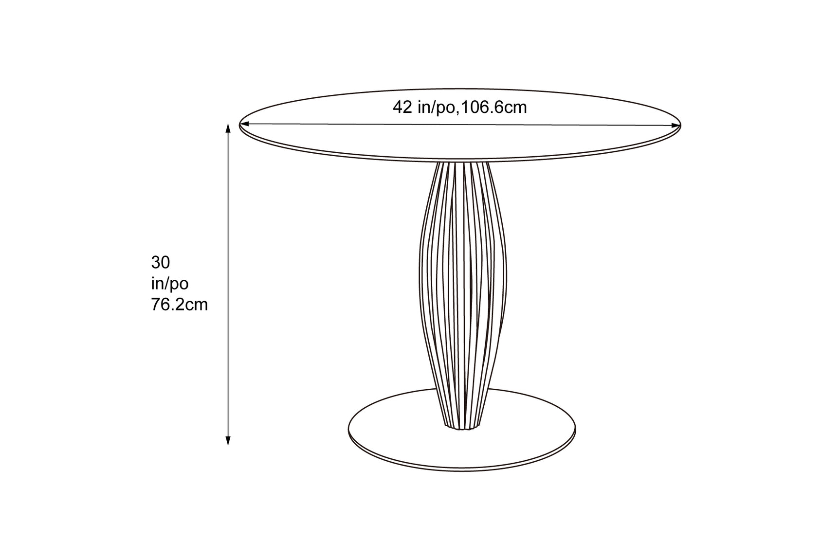 Coralie Glass Round Dining Table