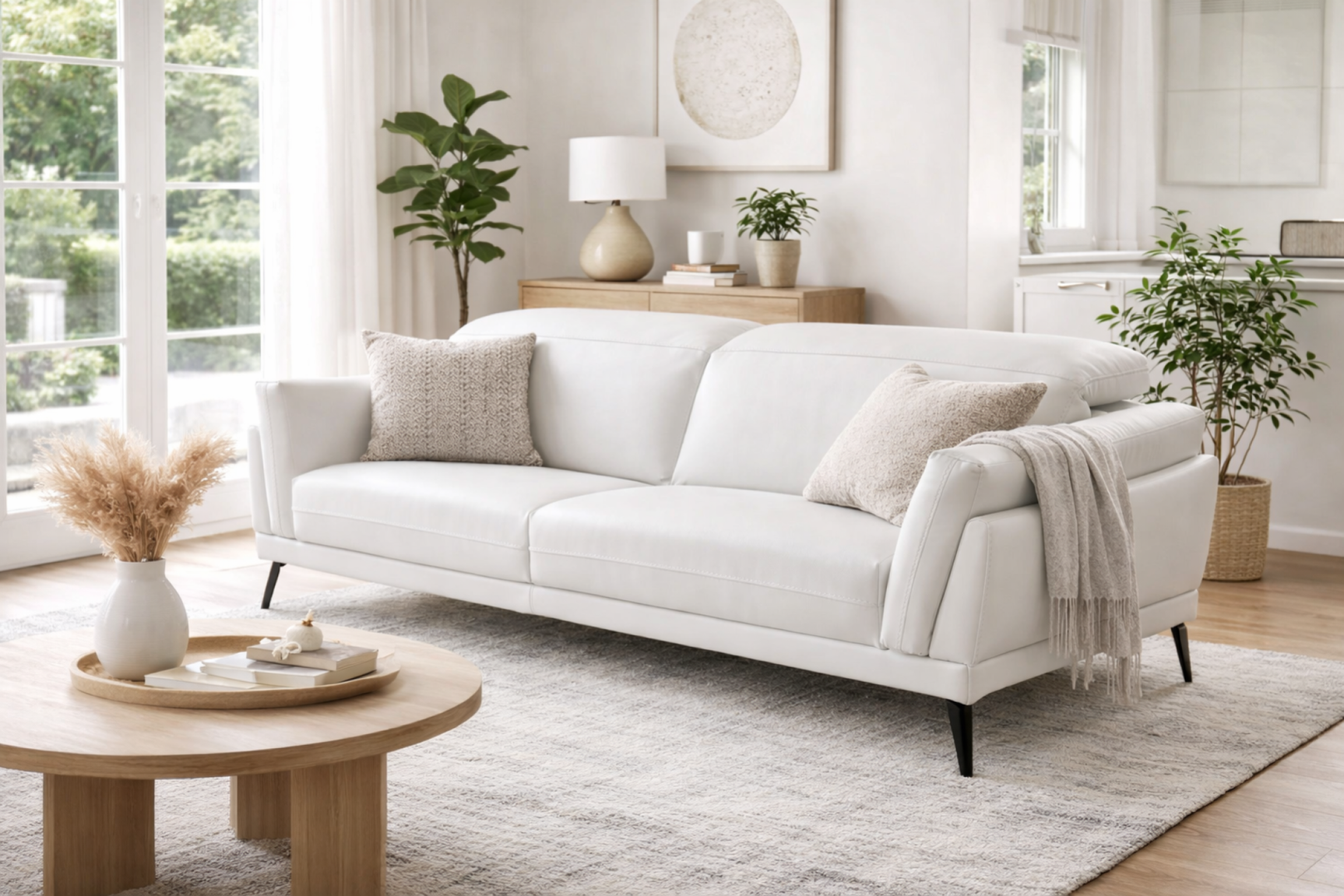 Corinne Leather Sofa