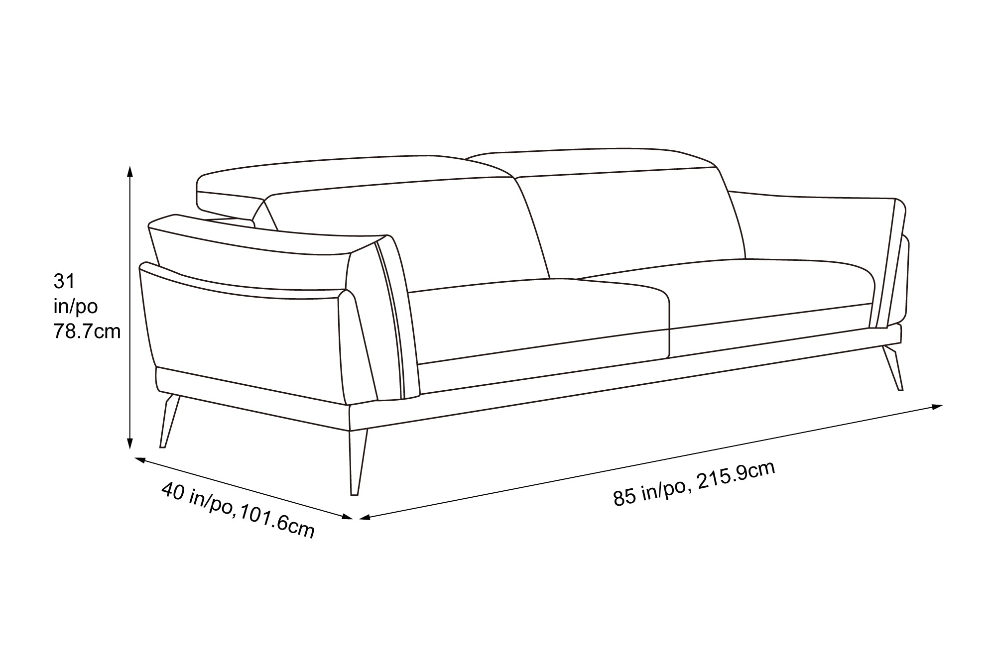 Corinne Leather Sofa