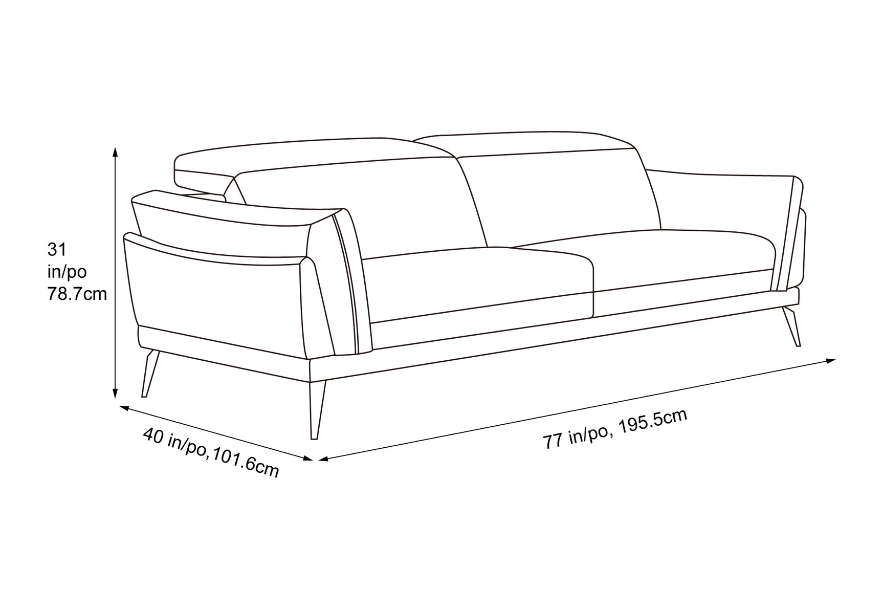 Corinne Leather Sofa
