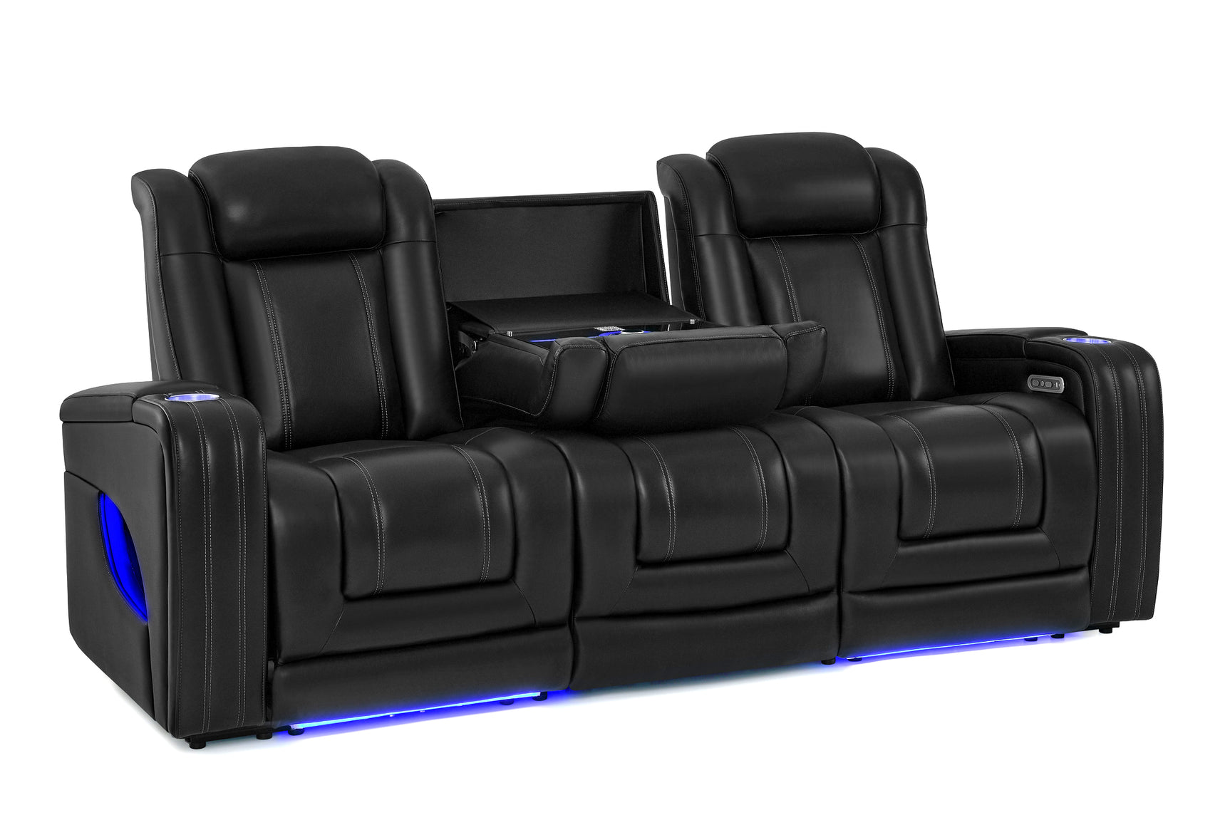 Cyber Immersive Sound Italian Leather Home Theater Console with Heat & Massage & Bass Shaker