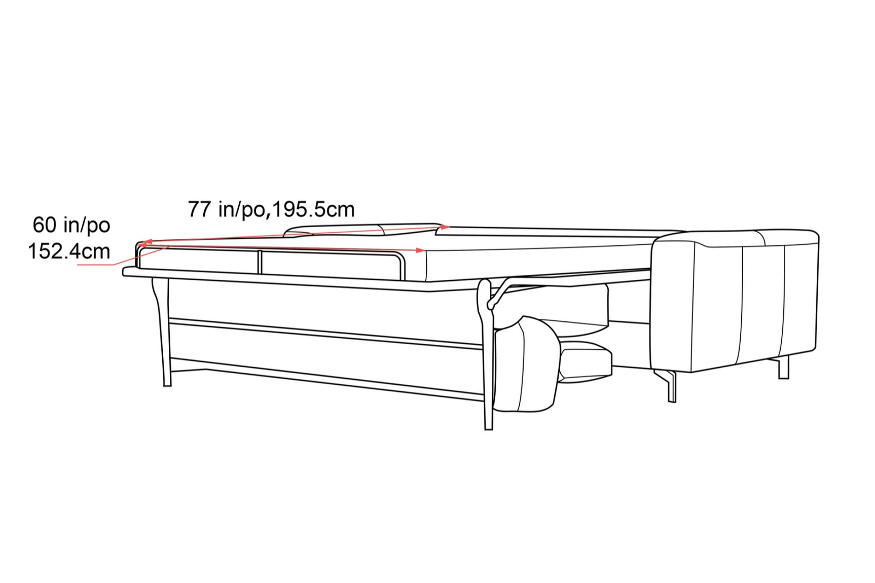 Donna Leather Sofa Bed