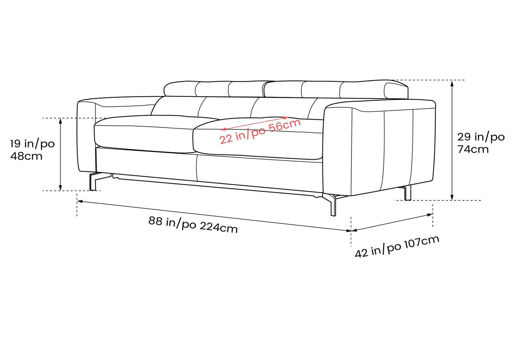 Donna Leather Sofa Bed
