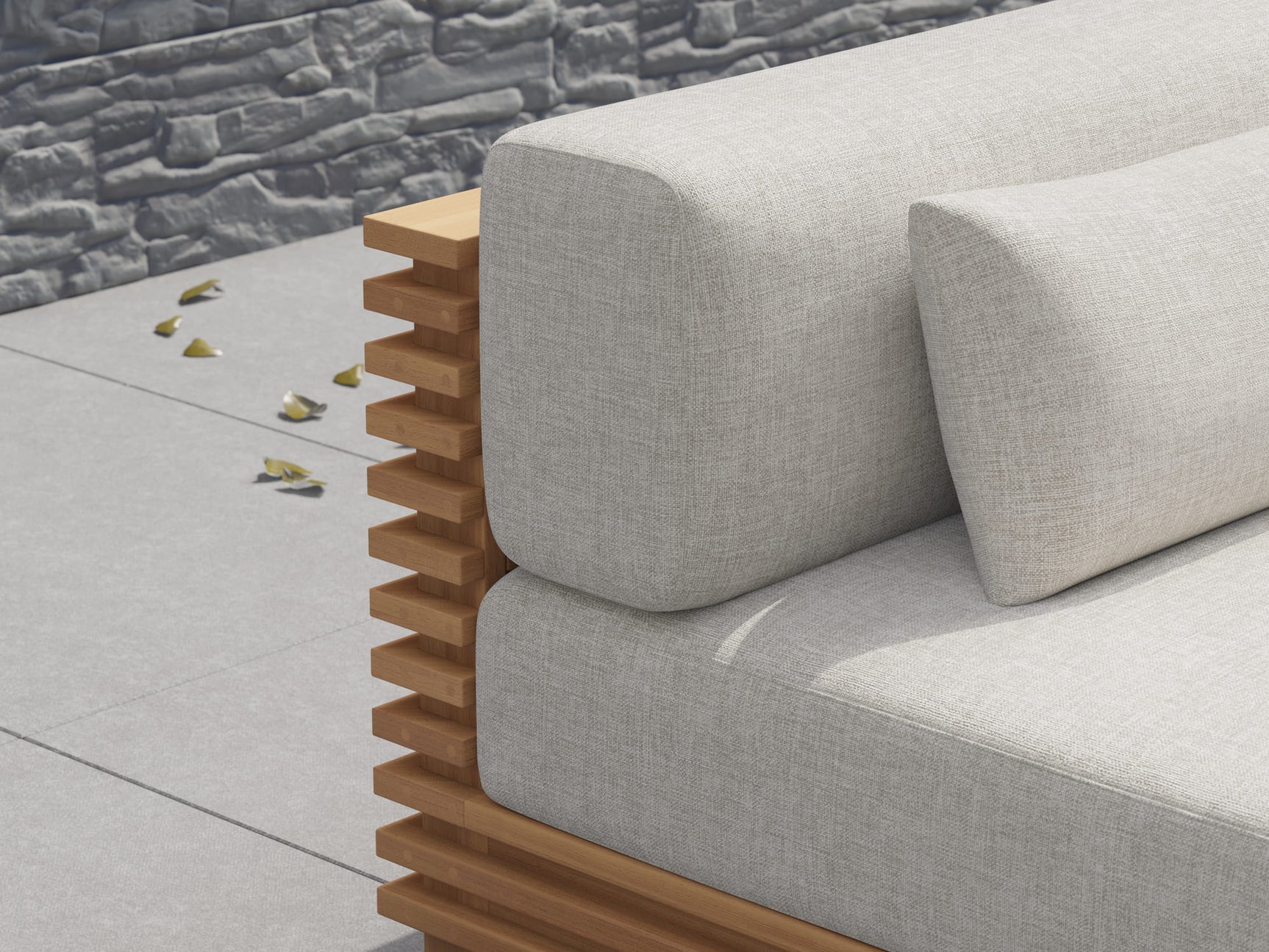 Elise Outdoor Fabric Armless Sofa Module