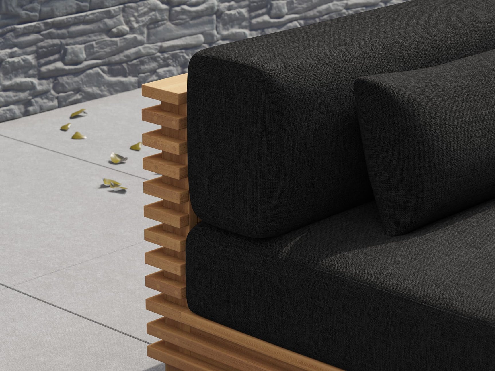 Elise Outdoor Fabric Armless Sofa Module