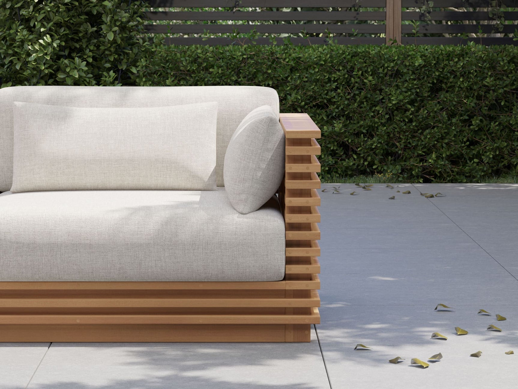 Elise Outdoor Fabric Right Arm Sofa Module