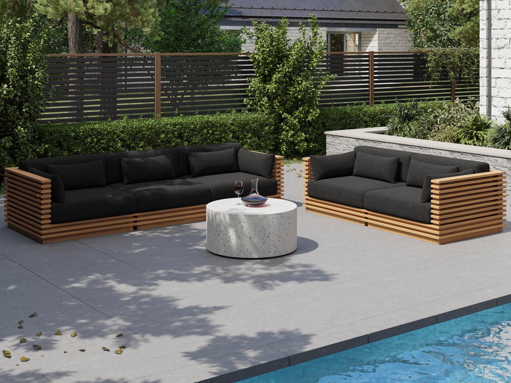 Elise Outdoor Fabric Modular Sofa