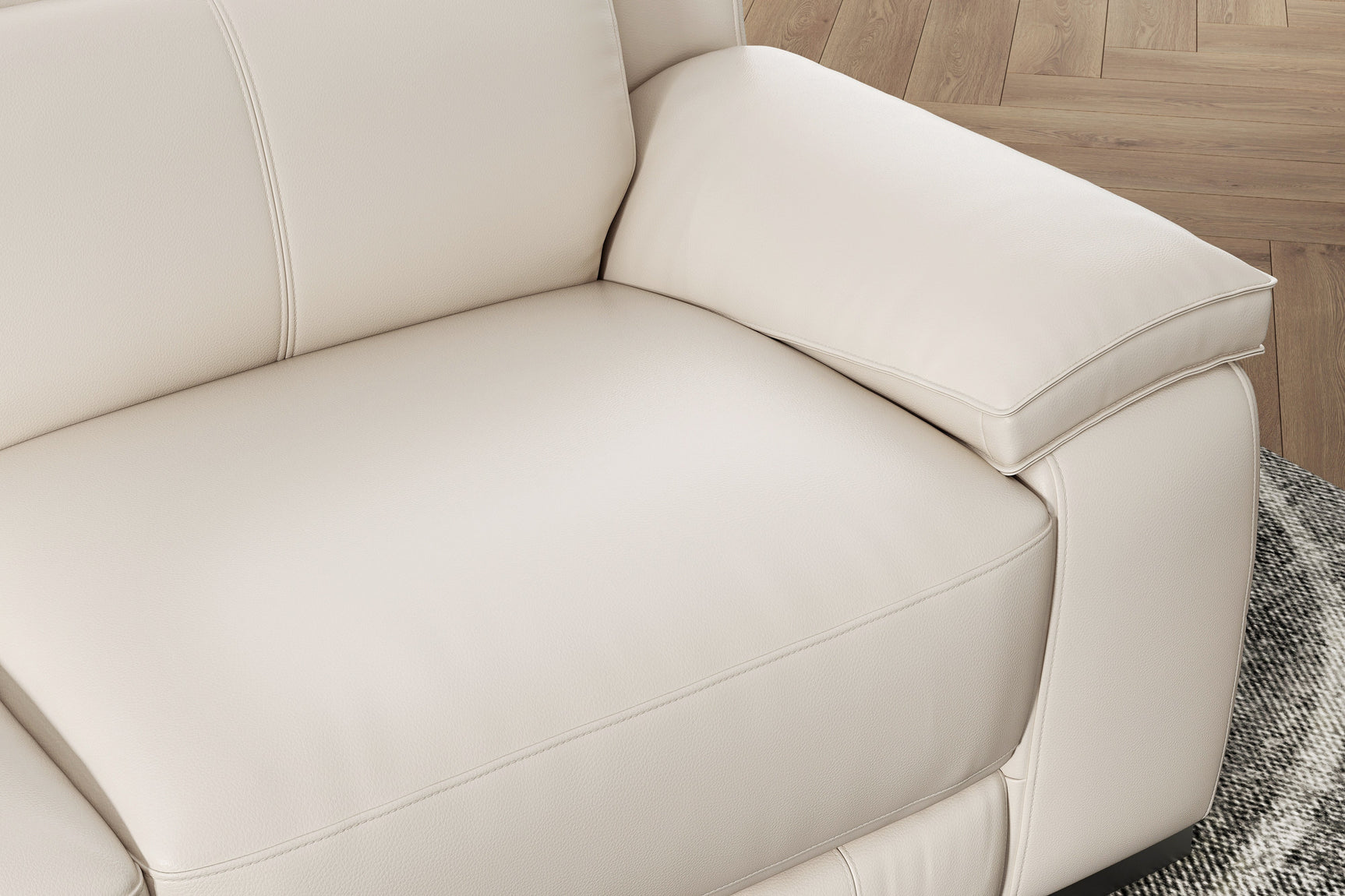 Ellie Leather Corner Sectional Sofa