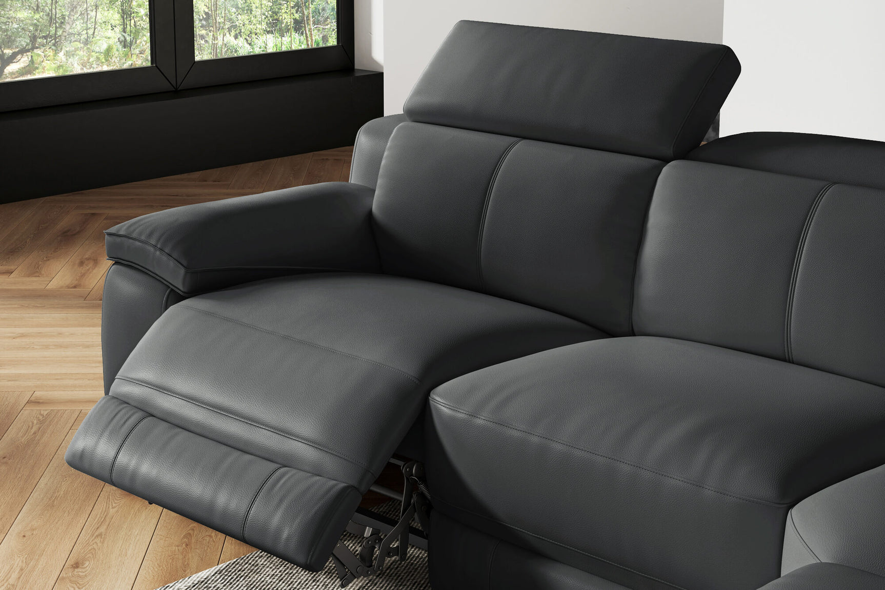 Ellie Leather Corner Sectional Sofa