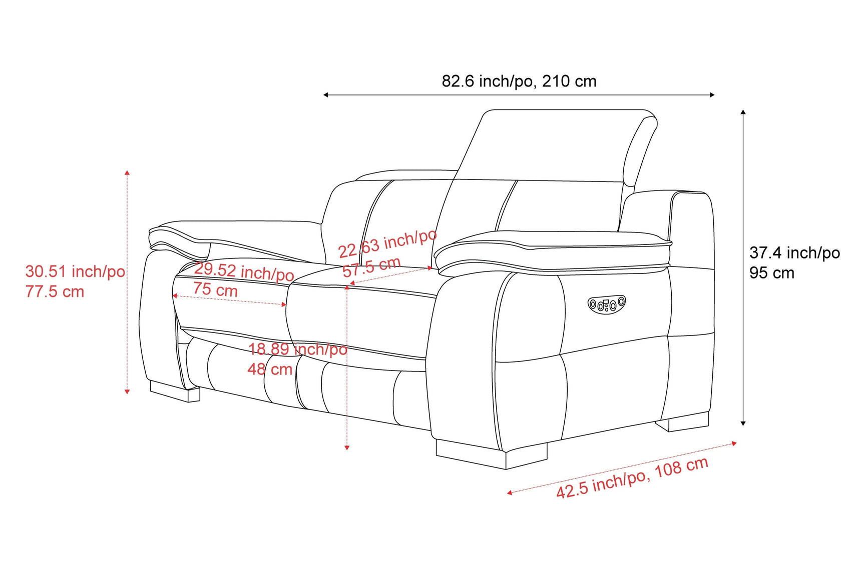 Ellie Leather Sofa