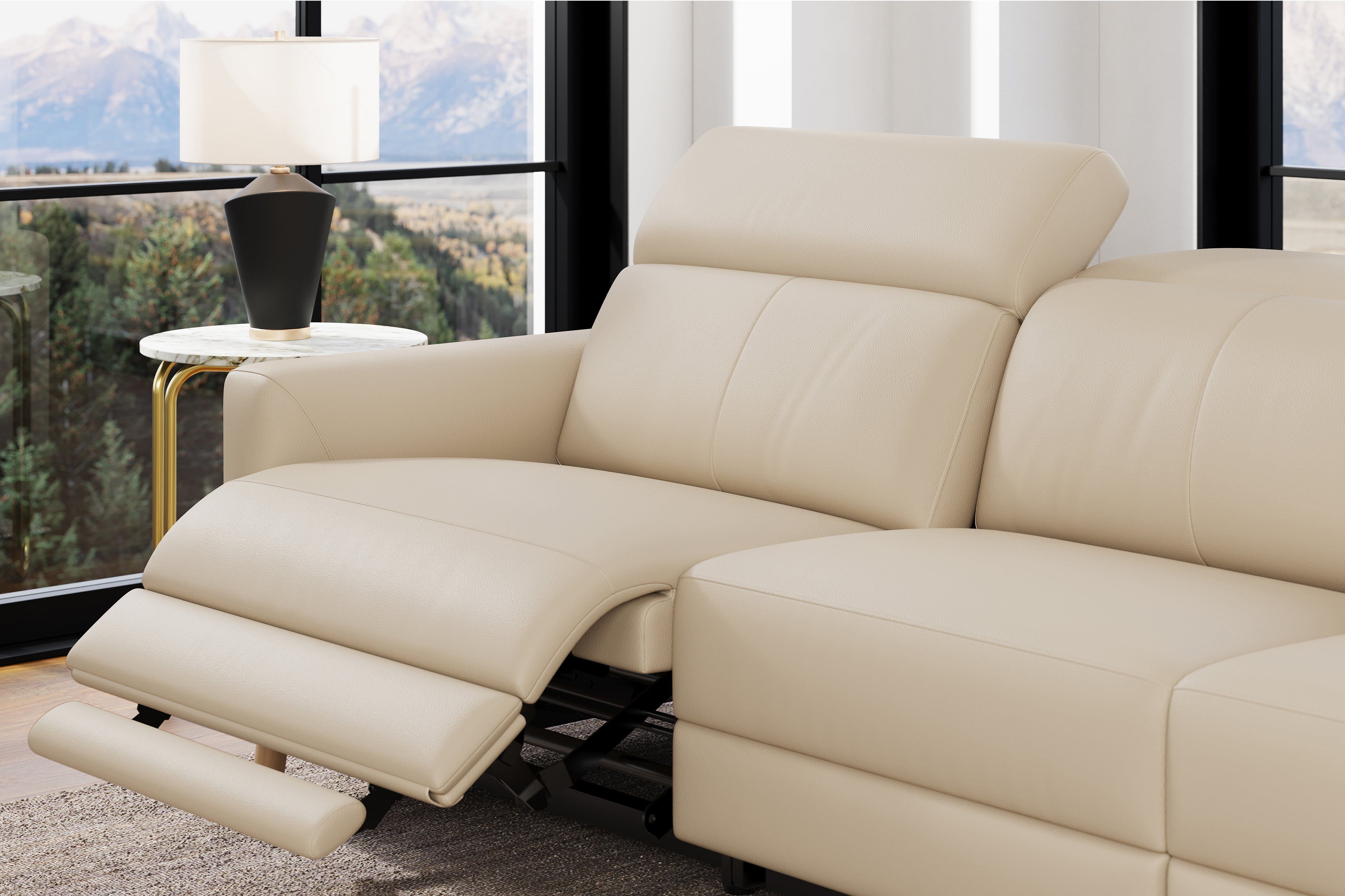 Elodie Leather Dual Recliner Sofa