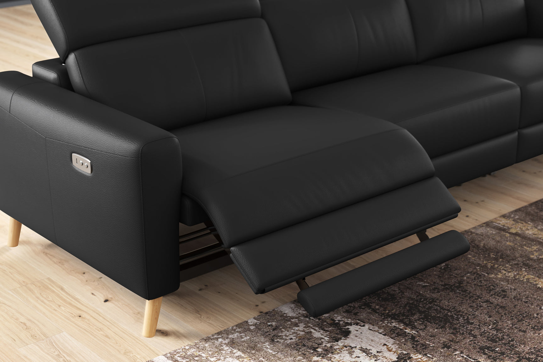 Elodie Leather Dual Recliner Sofa