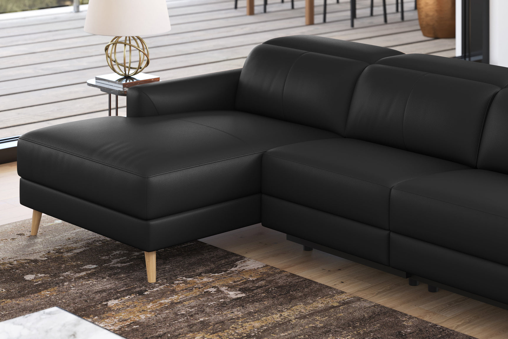 Elodie Leather Recliner Sectional Sofa