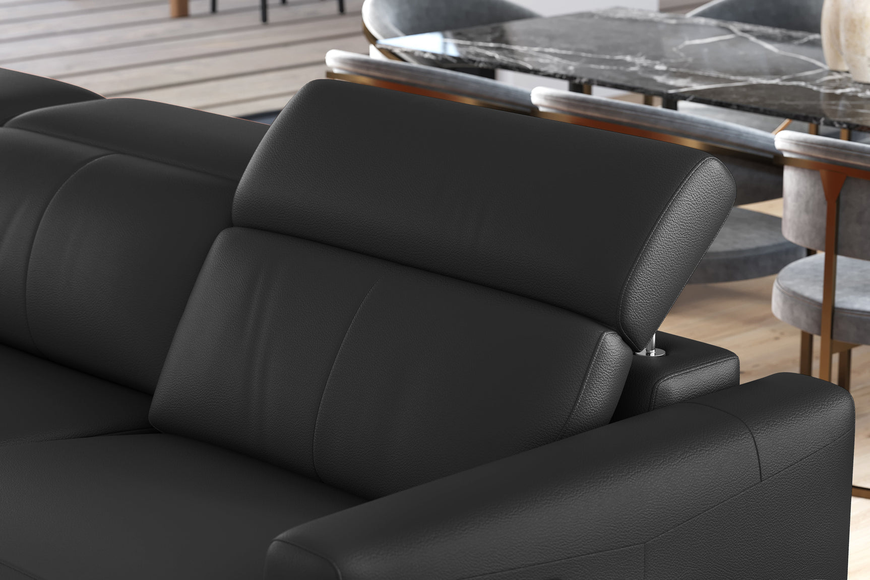 Elodie Leather Recliner Sectional Sofa