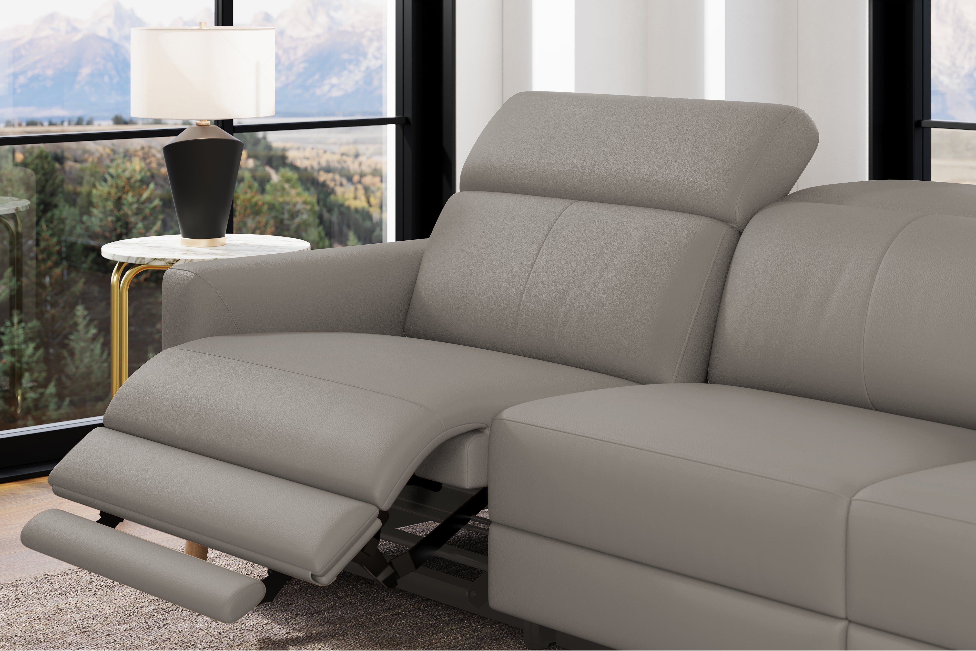 Elodie Leather Dual Recliner Sofa