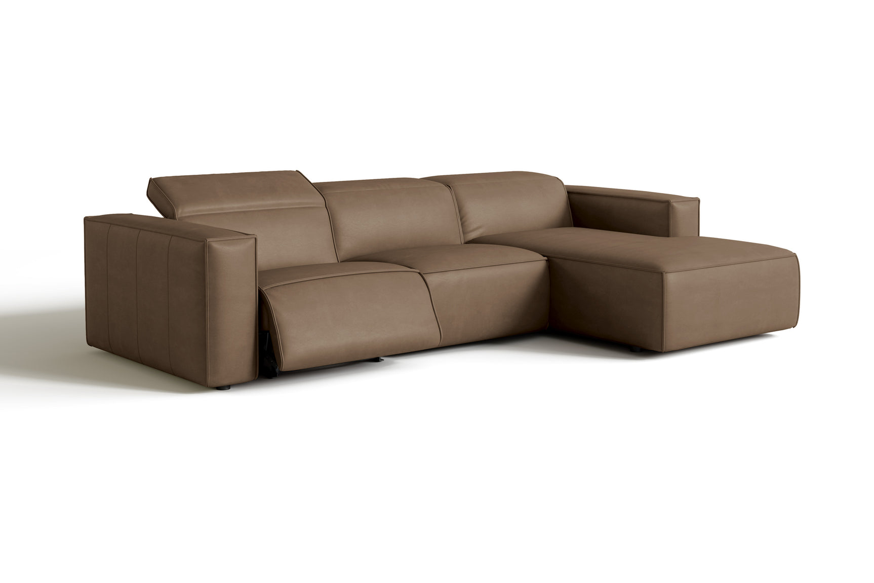 Emery Leather Recliner Sectional Sofa