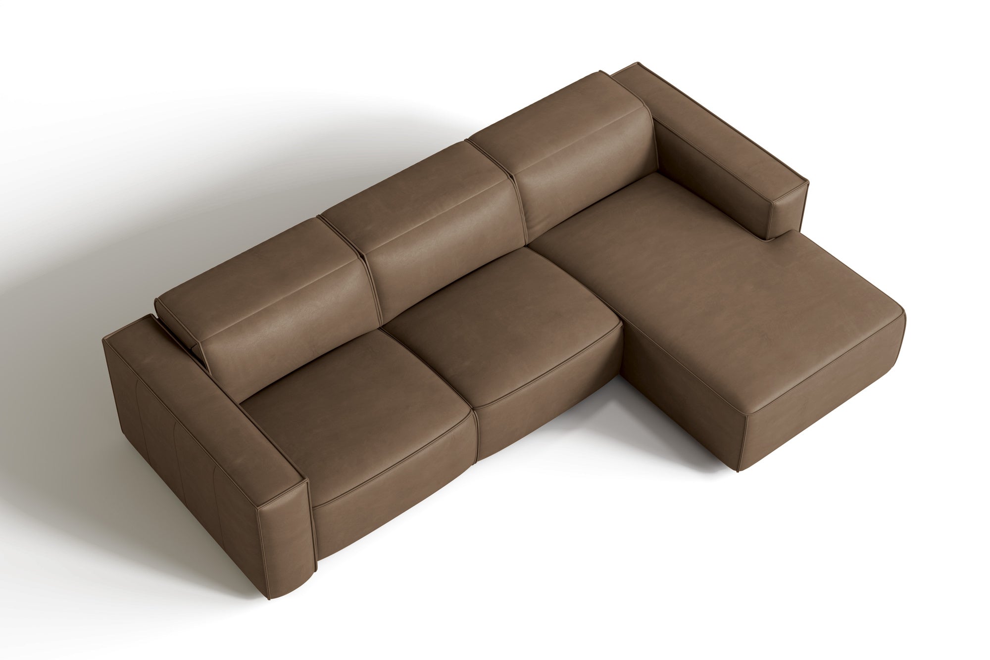 Emery Leather Recliner Sectional Sofa