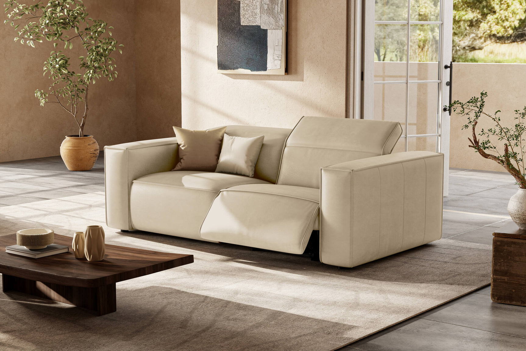 Emery Leather Recliner Sofa