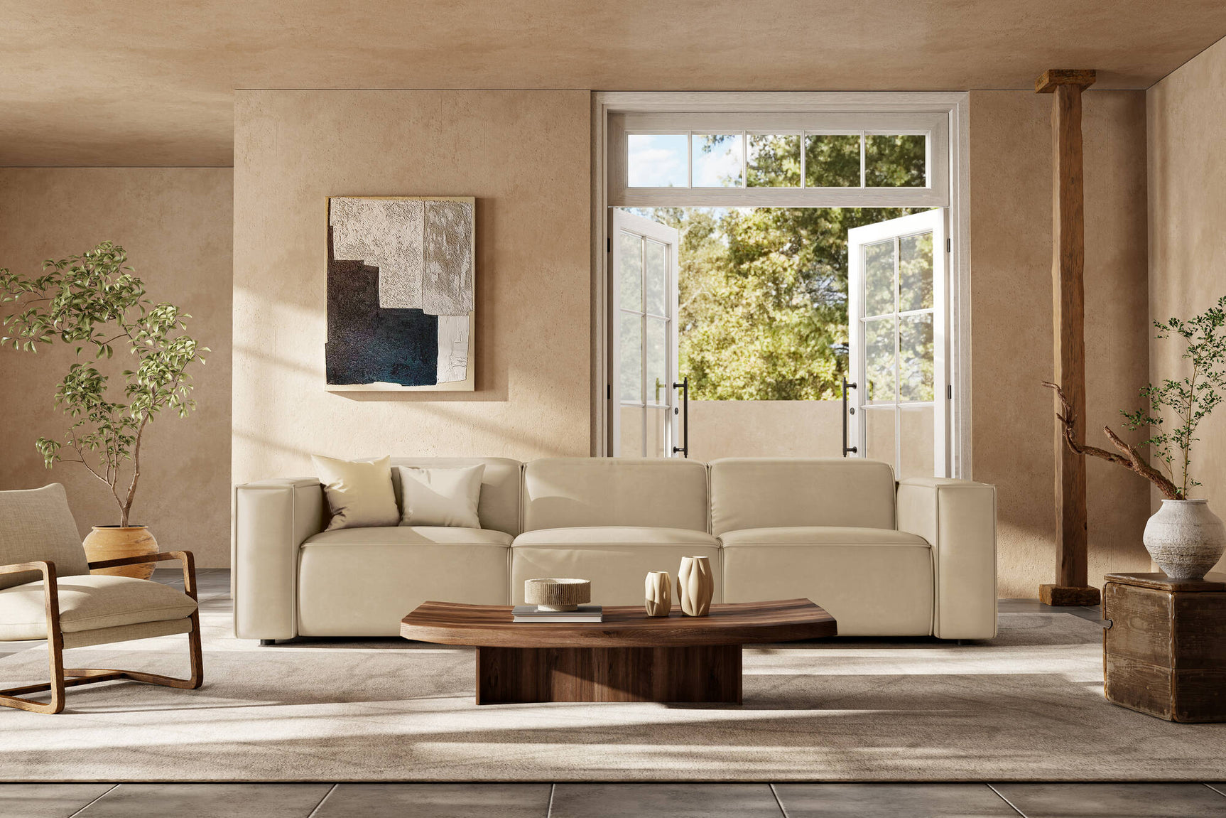 Emery Leather Recliner Sofa